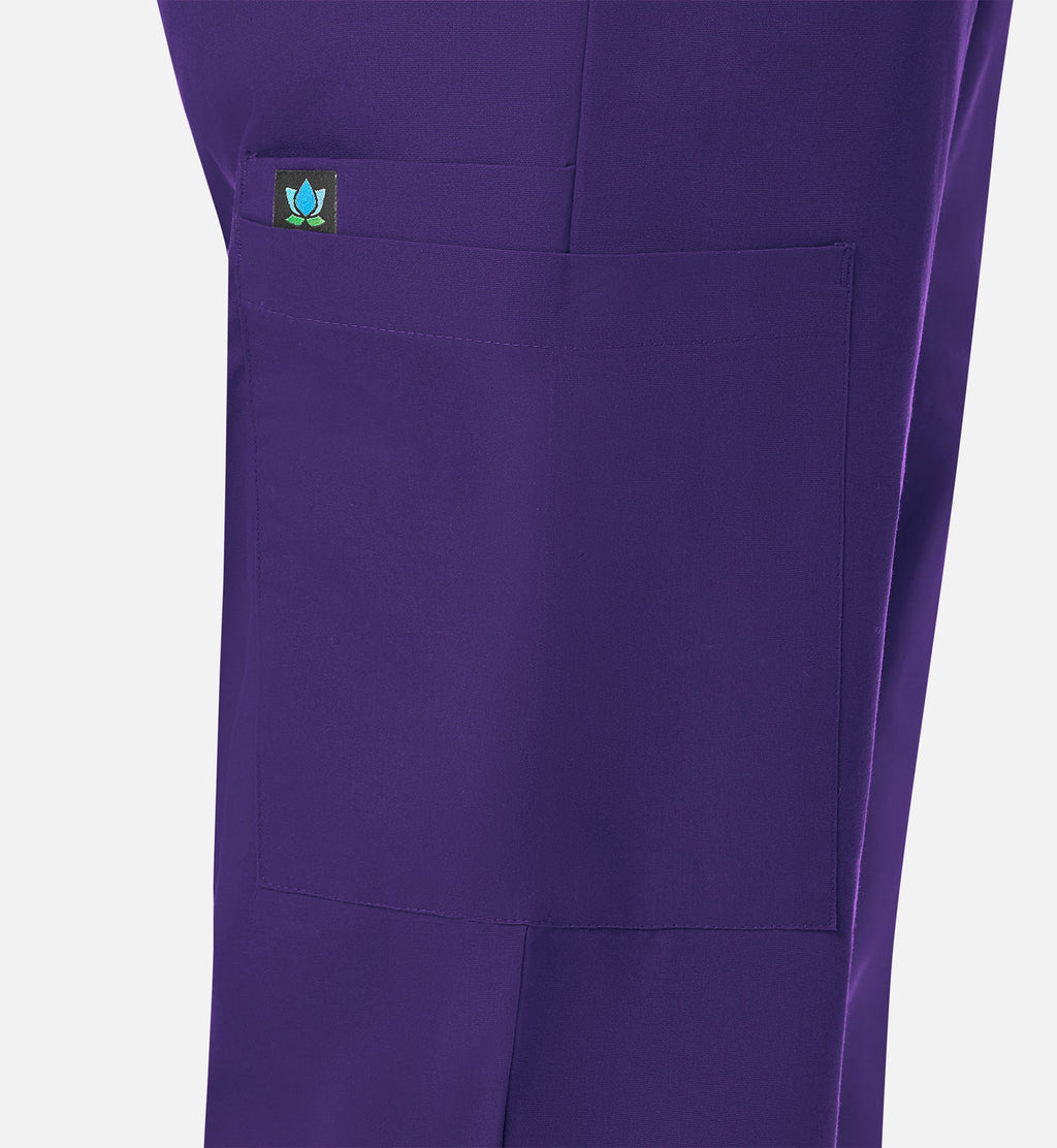 Core 9016 Women's Full Elastic Waistband Cargo Pants Purple