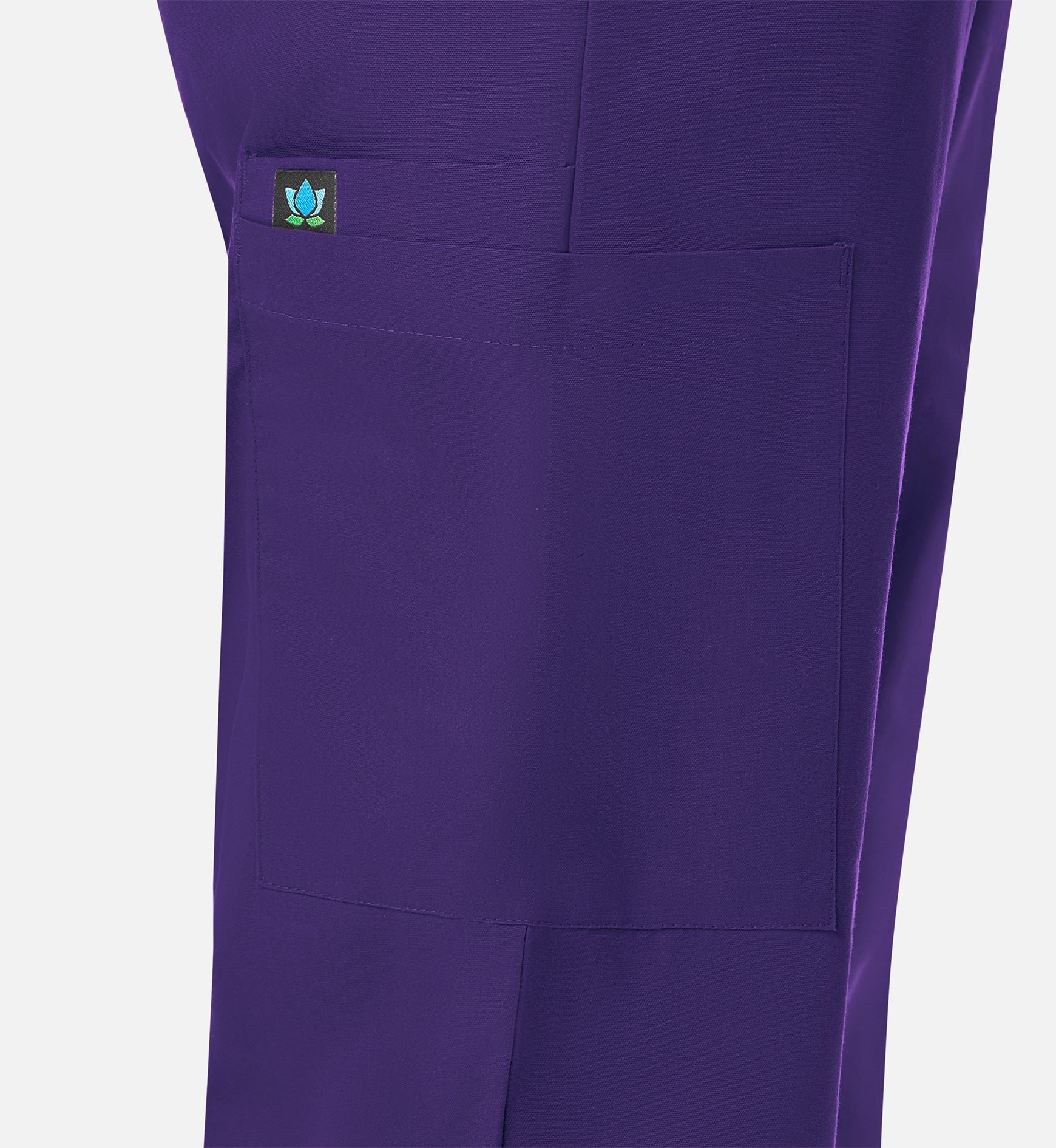 Core 9016 Women's Full Elastic Waistband Cargo Pants Purple