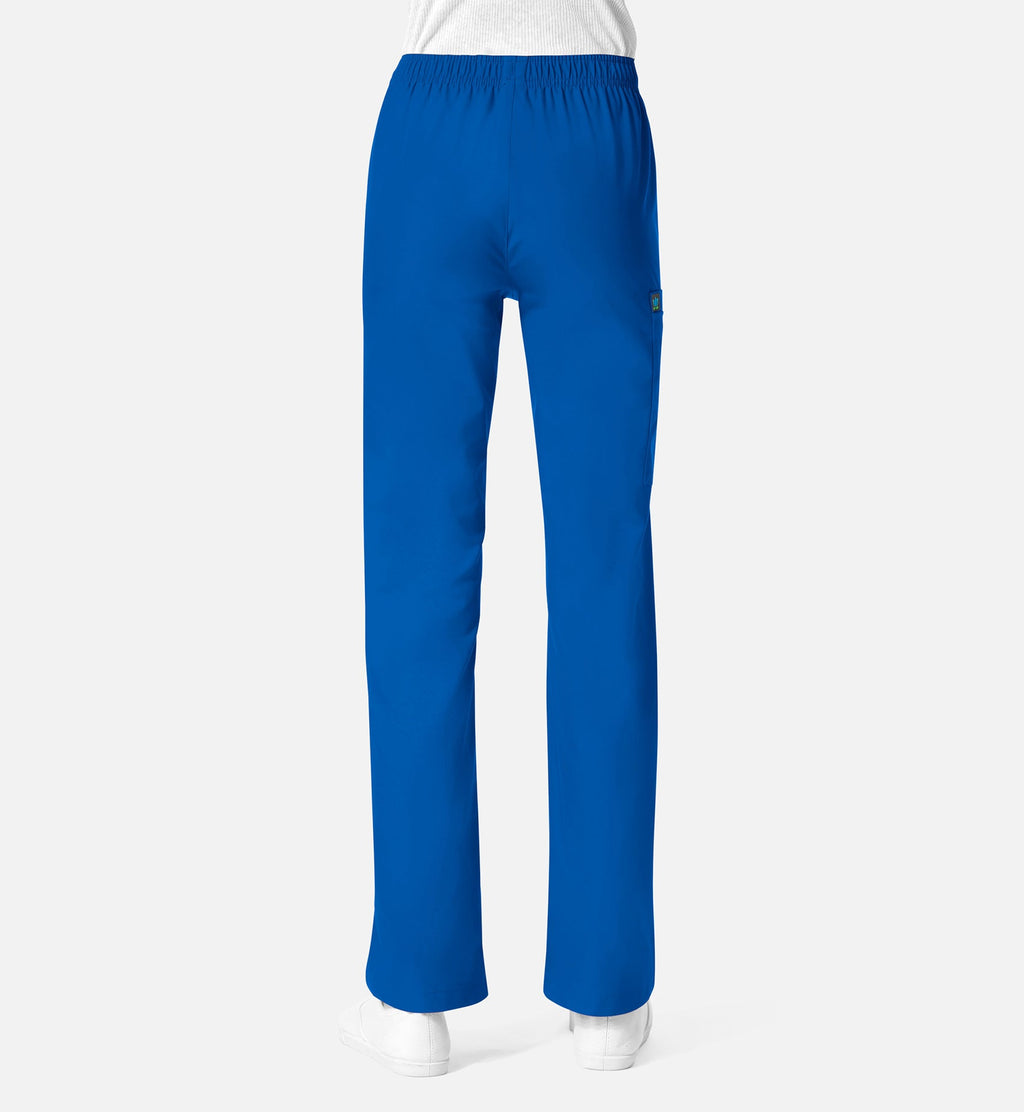 Core 9016 Women's Full Elastic Waistband Cargo Pants Royal Blue