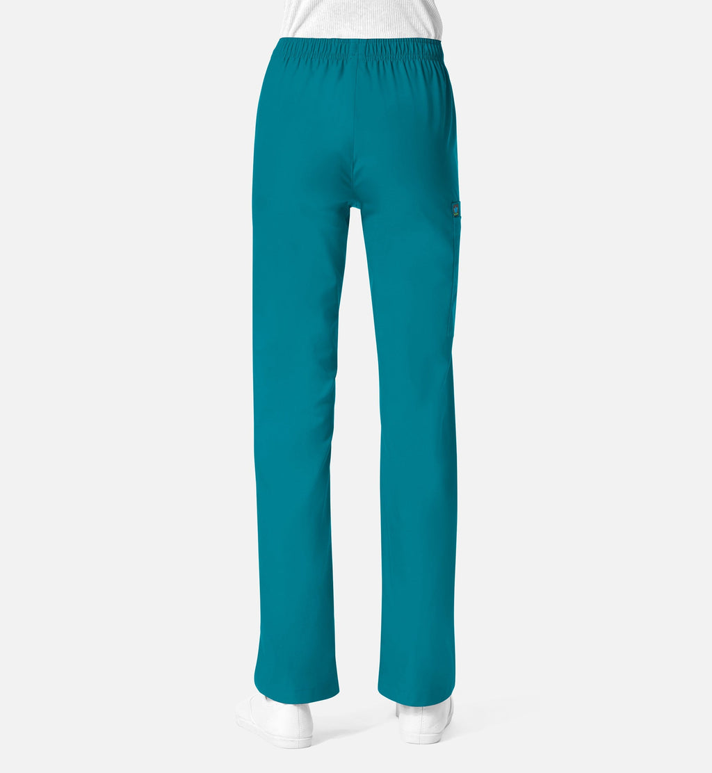 Core 9016 Women's Full Elastic Waistband Cargo Pants Teal