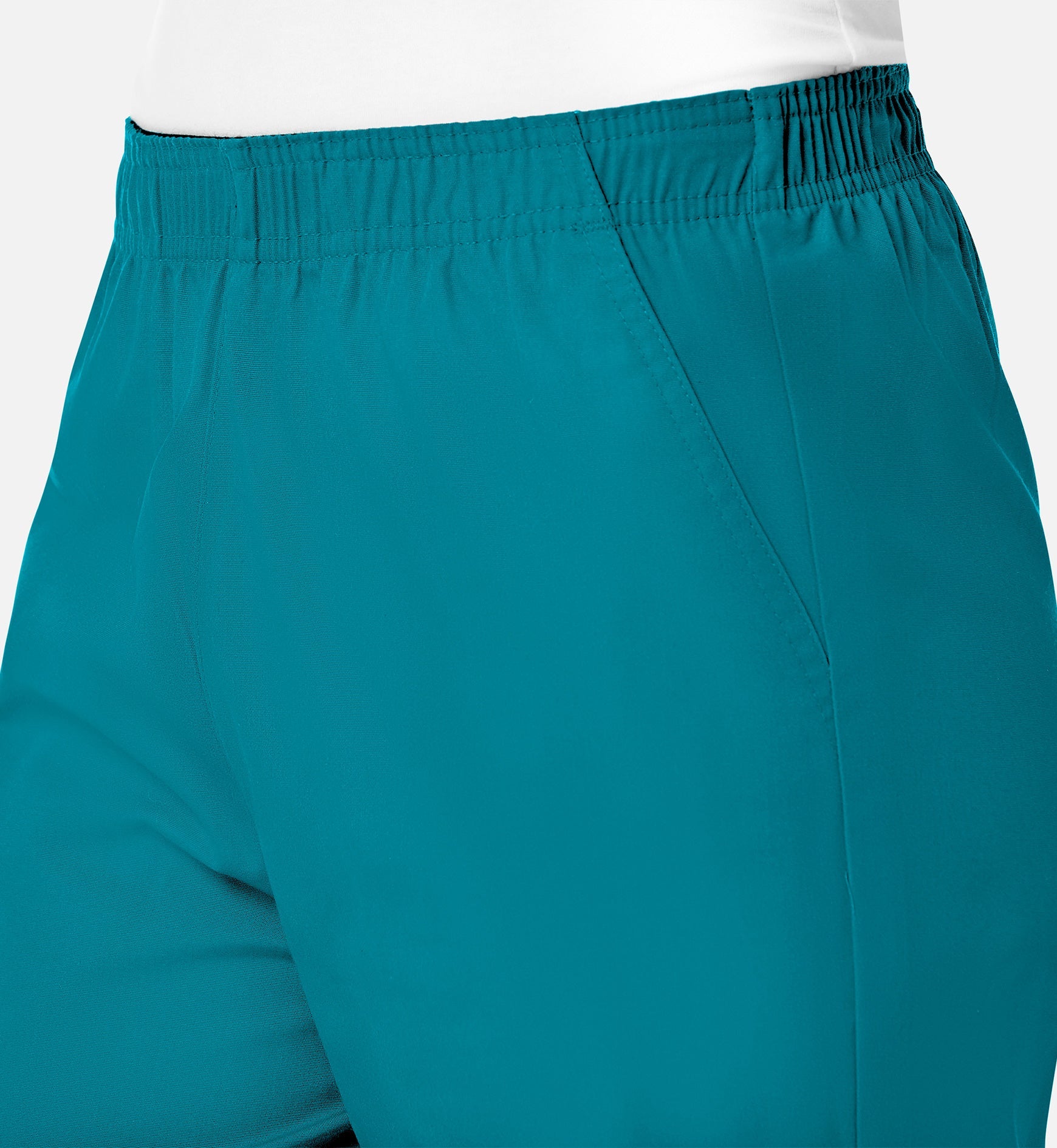 Core 9016 Women's Full Elastic Waistband Cargo Pants Teal