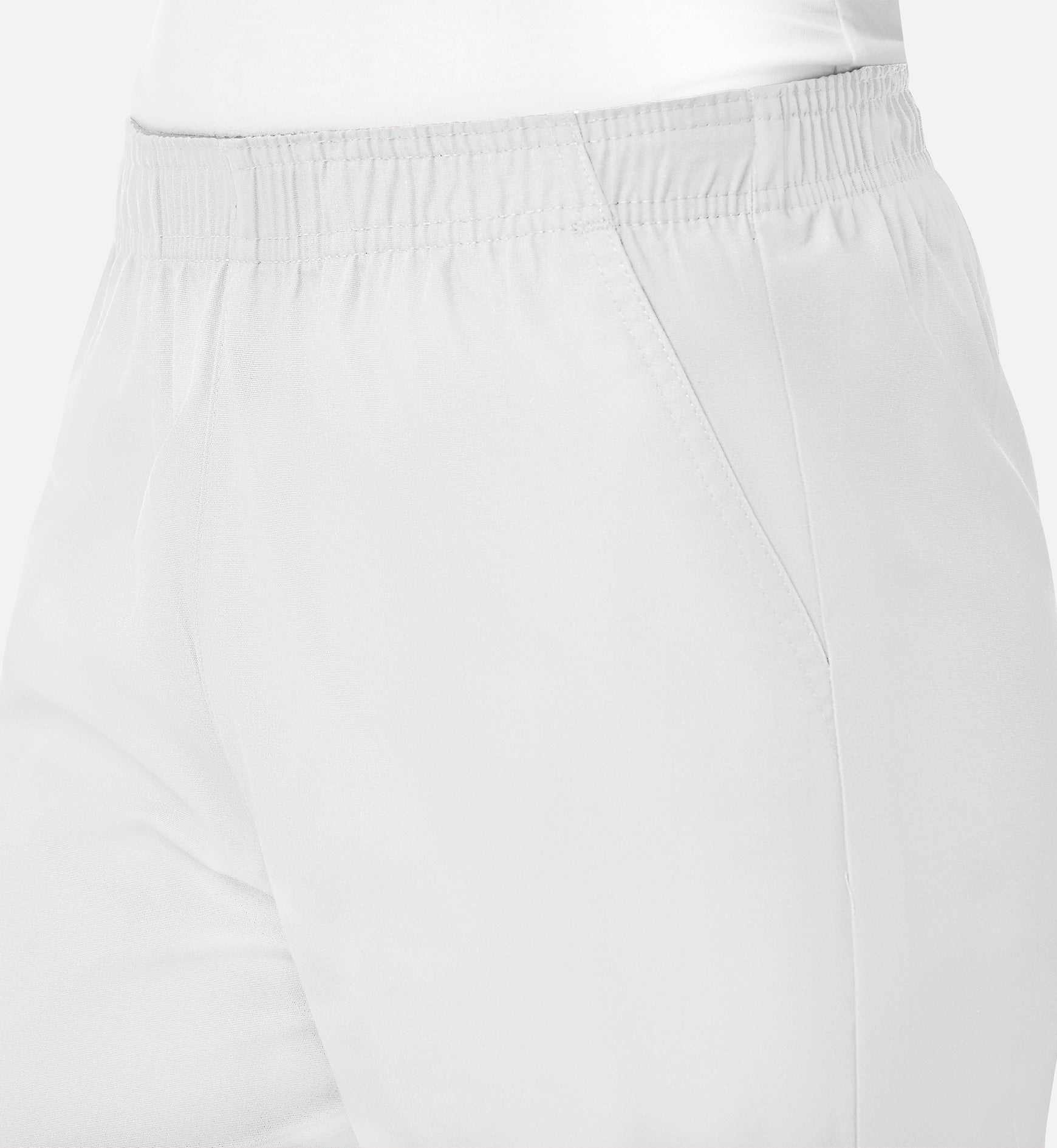 Core 9016 Women's Full Elastic Waistband Cargo Pants White
