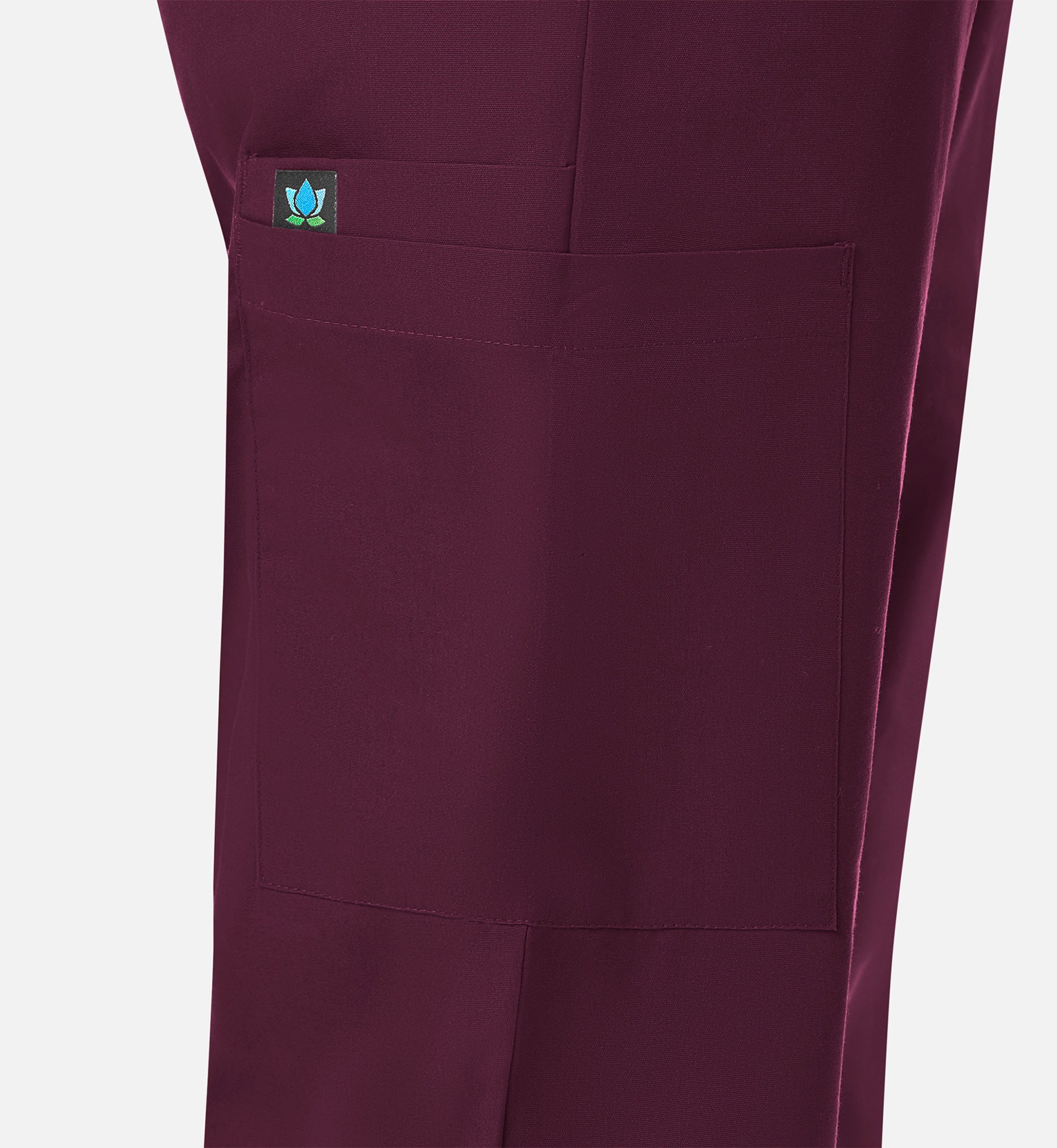 Core 9016 Women's Full Elastic Waistband Cargo Pants Wine
