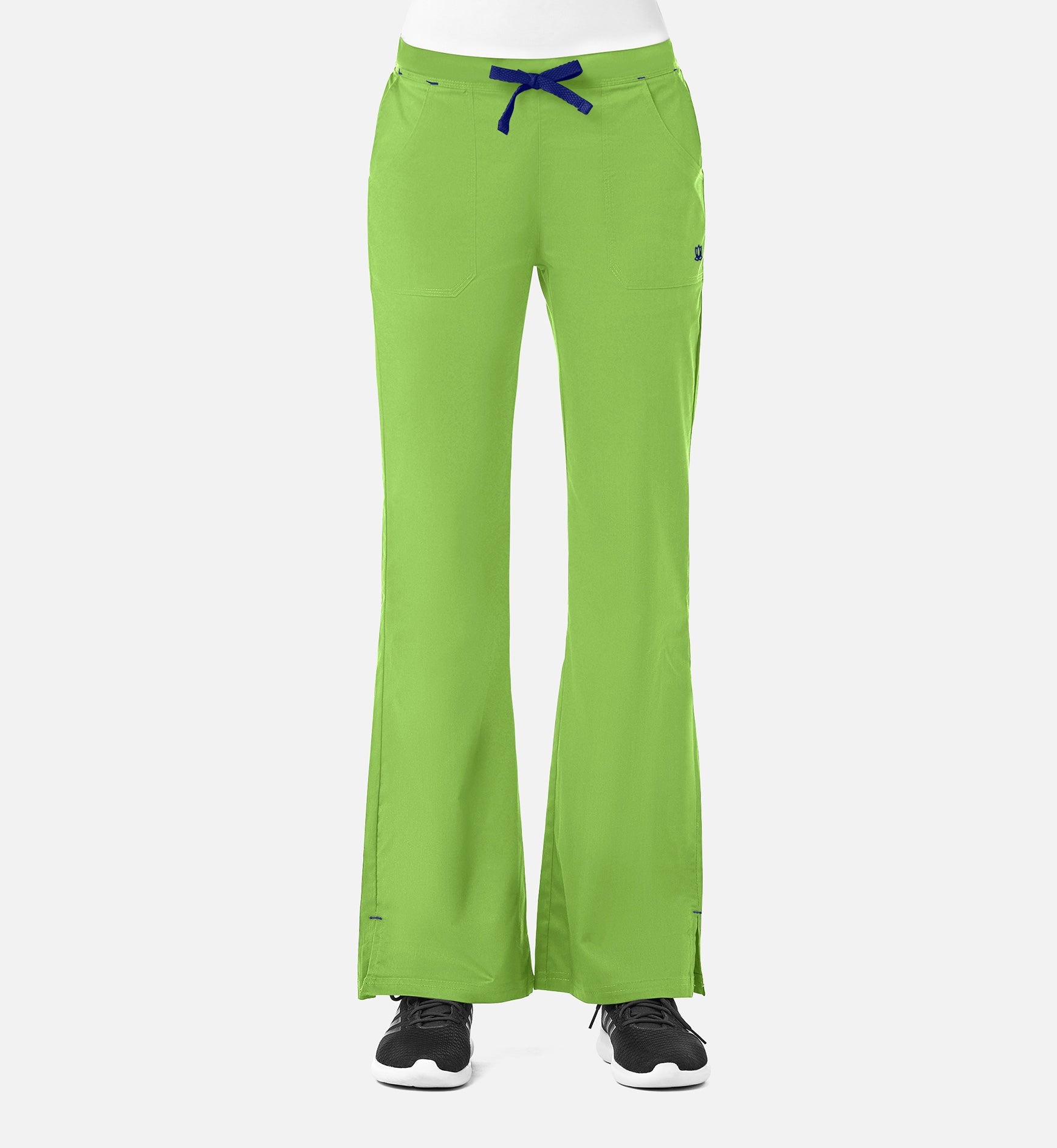 Blossom 9102 Multi-Pocket Flare Pants Apple Green