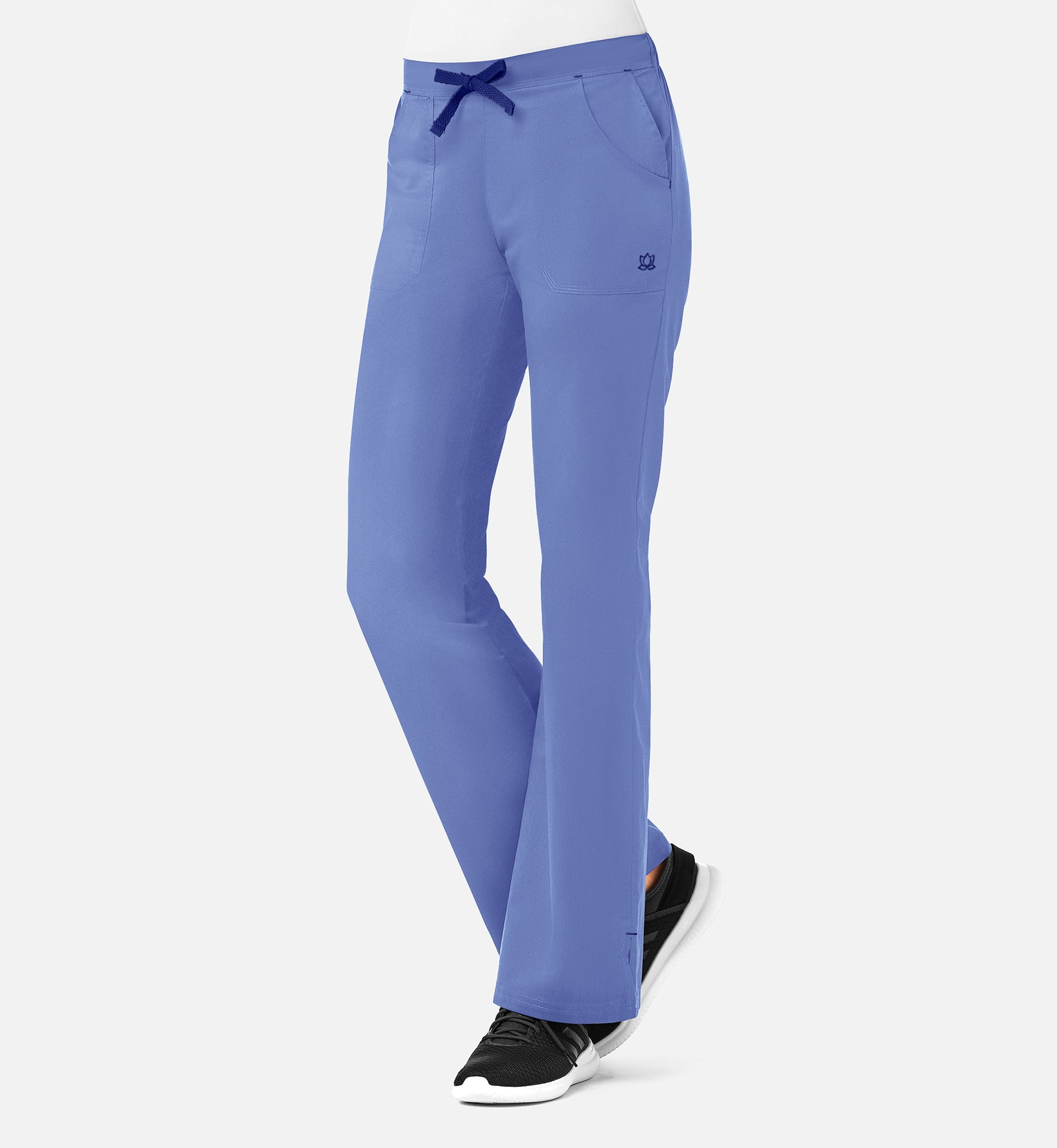 Blossom 9102 Multi-Pocket Flare Pants Ceil Blue