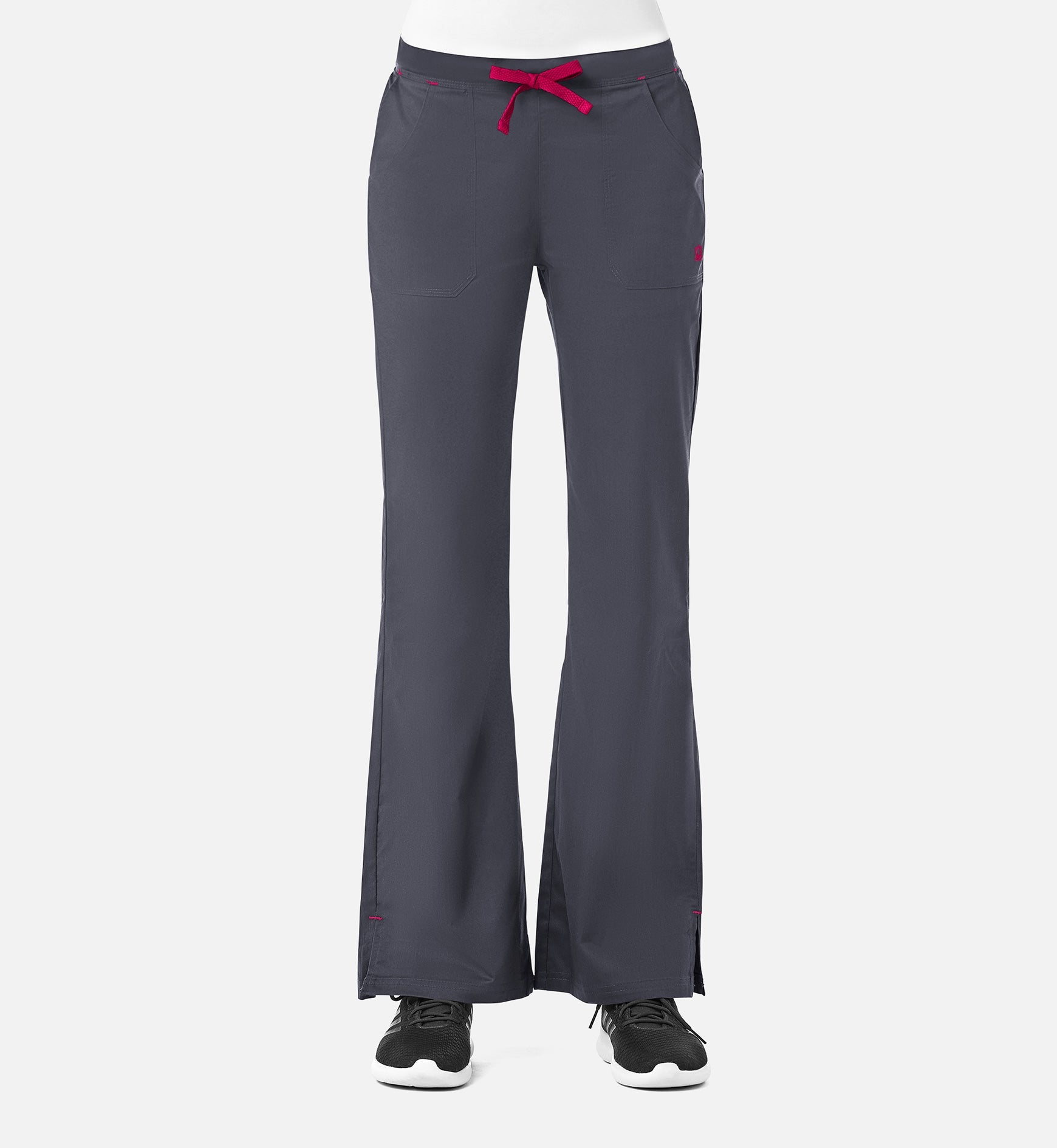 Blossom 9102 Multi-Pocket Flare Pants Charcoal