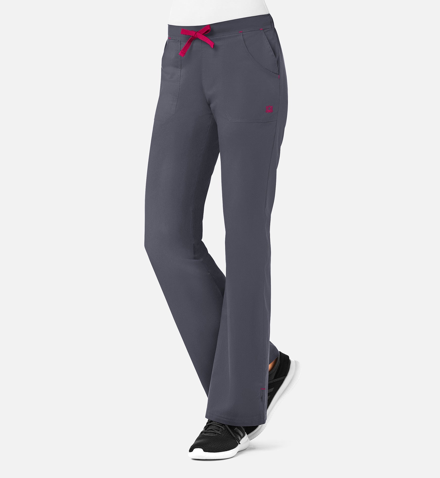 Blossom 9102 Multi-Pocket Flare Pants Charcoal