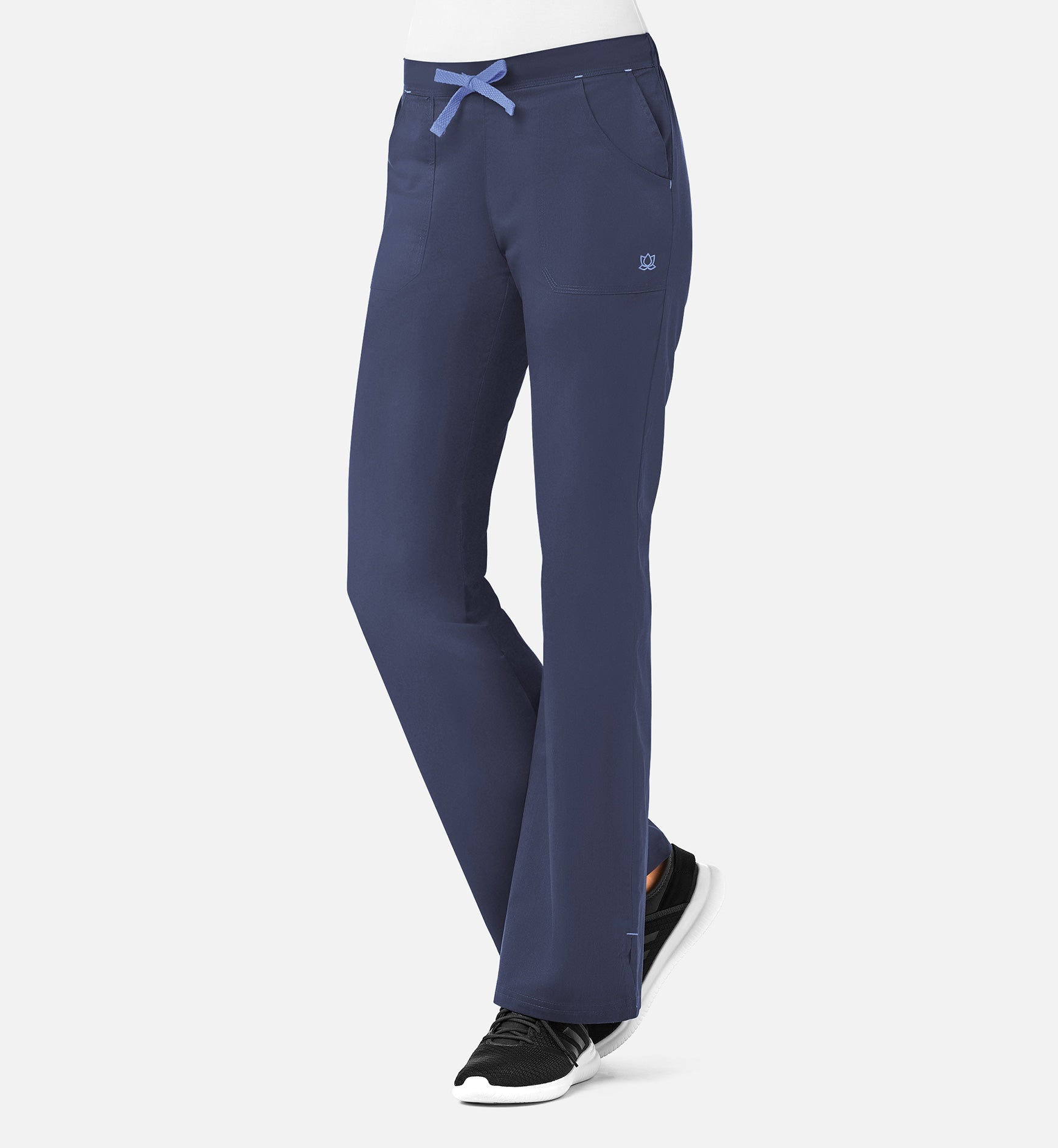 Blossom 9102 Multi-Pocket Flare Pants Navy