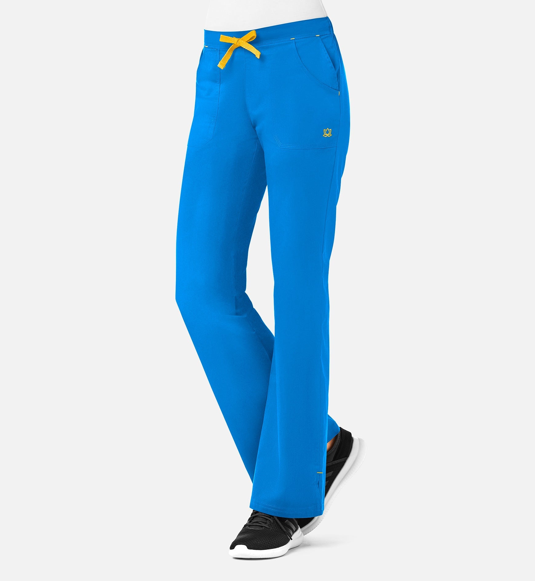 Blossom 9102 Multi-Pocket Flare Pants Pacific Blue