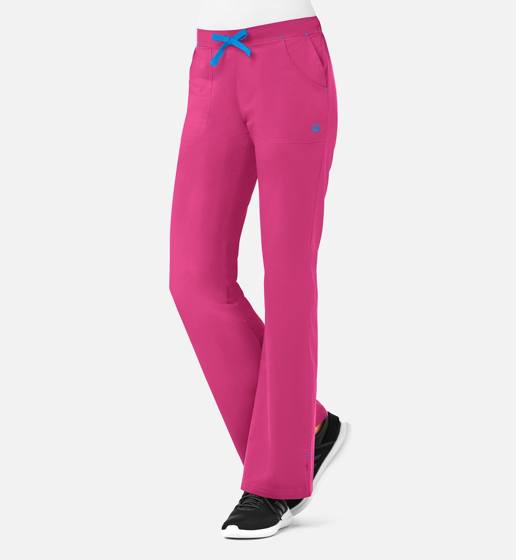 Blossom 9102 Multi-Pocket Flare Pants Passion Pink