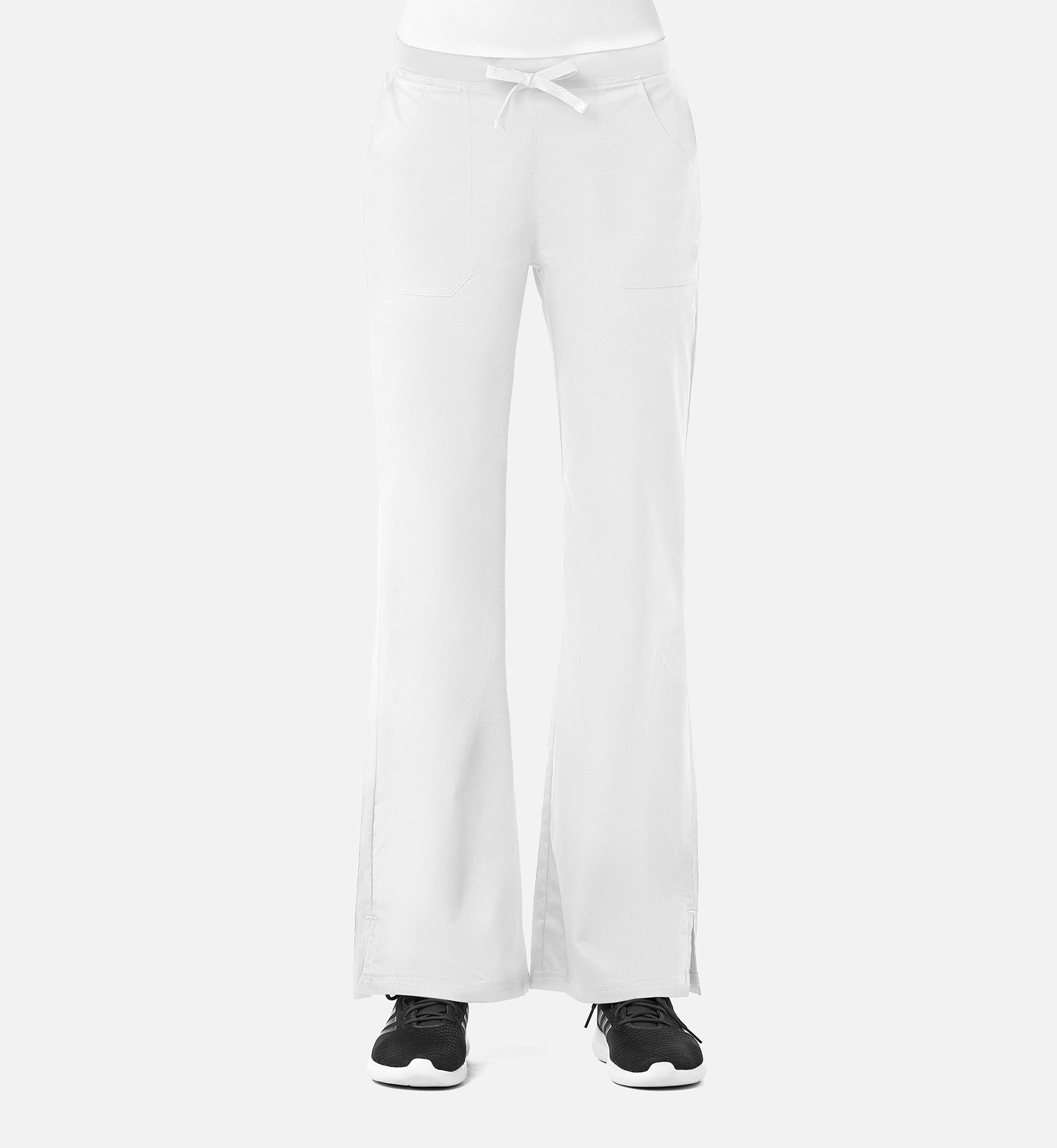 Blossom 9102 Multi-Pocket Flare Pants White