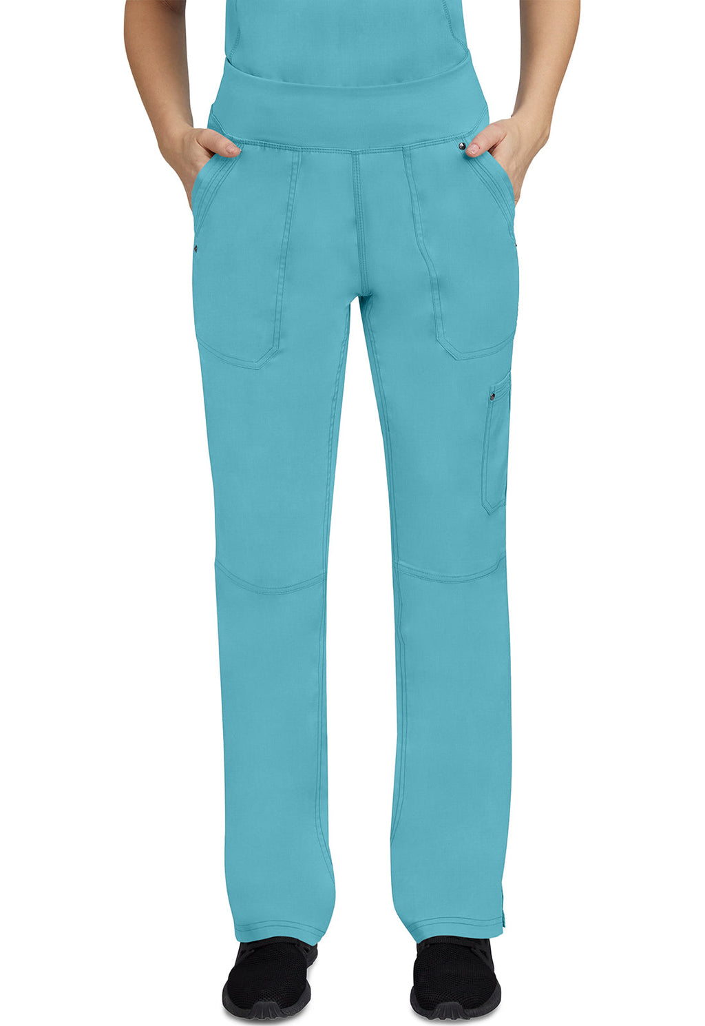 Healing Hands 9133 Tori Yoga Scrub Pants Spectra Blue Image