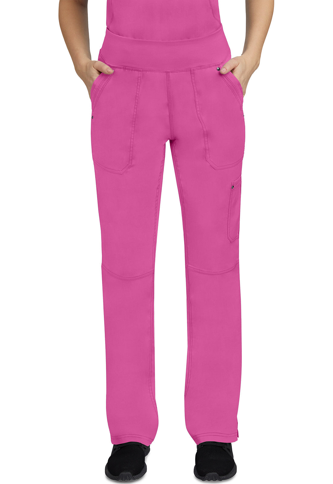 Healing Hands 9133 Tori Yoga Scrub Pants Shocking Pink Image