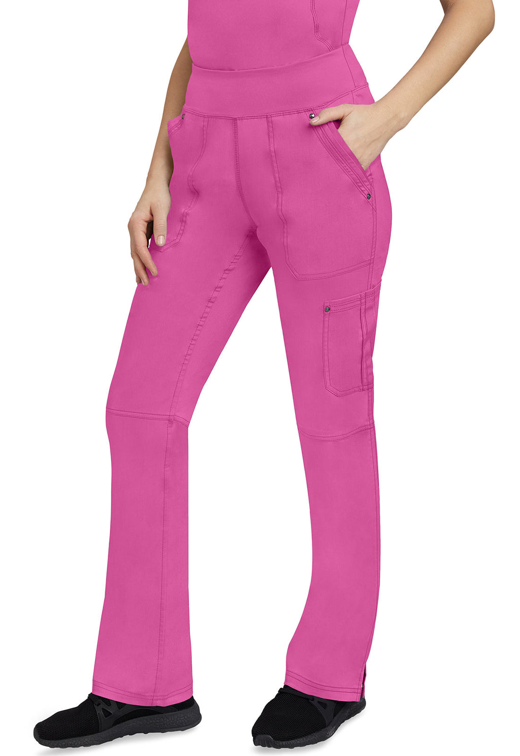Healing Hands 9133 Tori Yoga Scrub Pants Shocking Pink Image