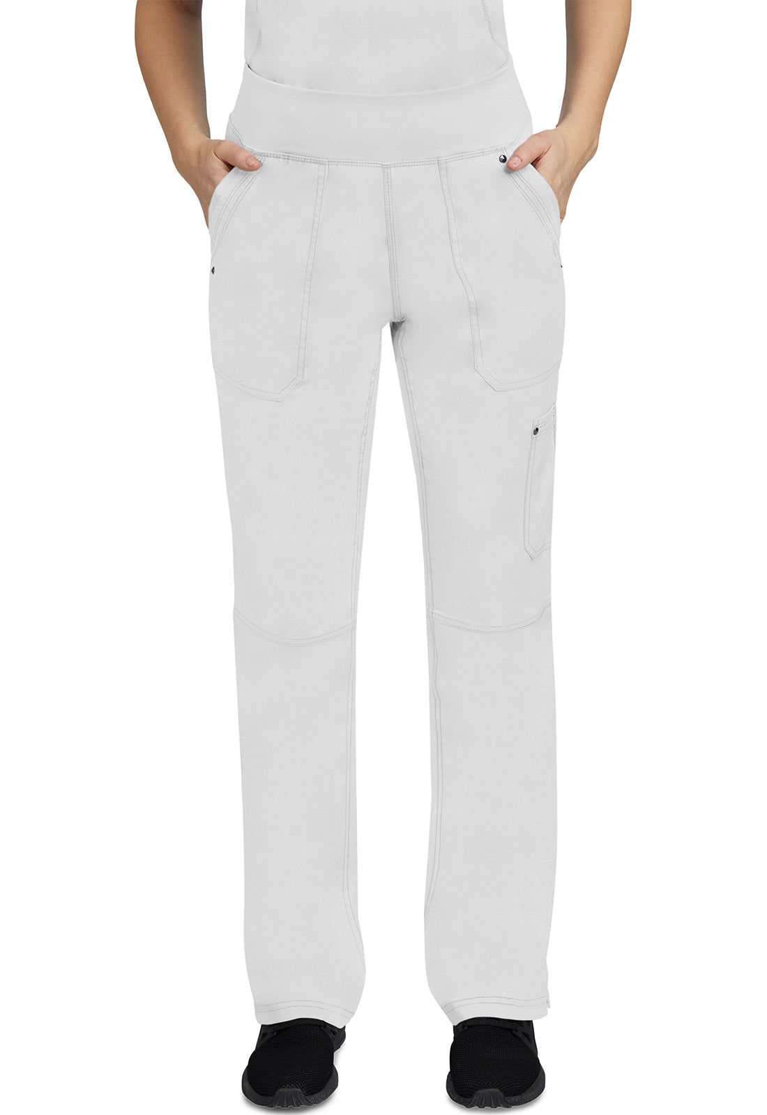 Healing Hands 9133 Tori Yoga Scrub Pants White Image