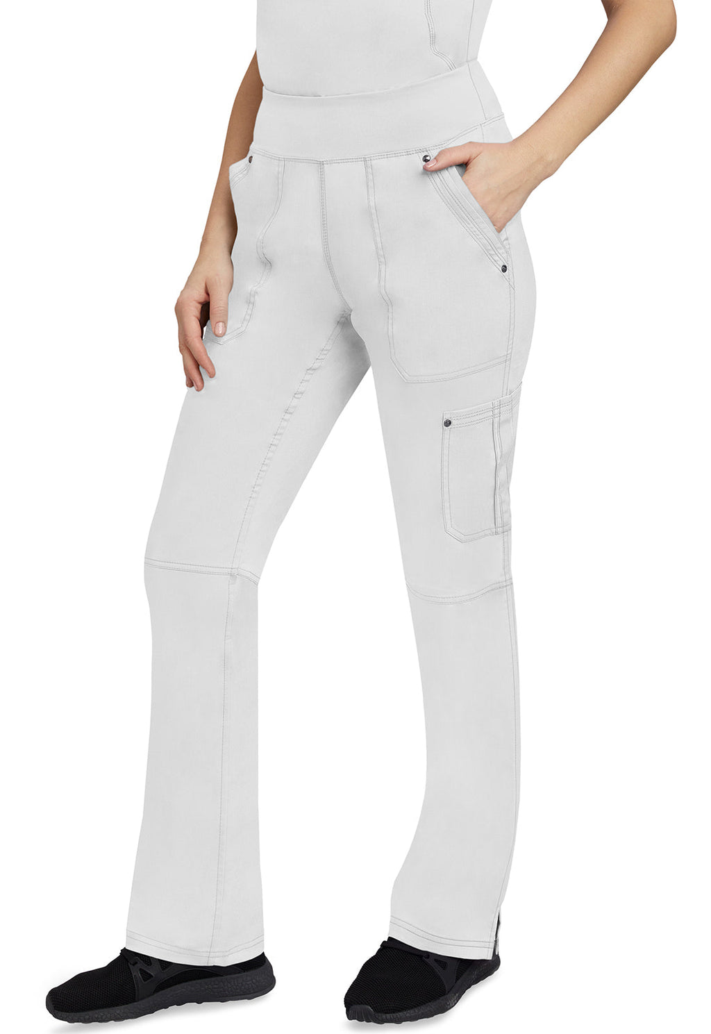 Healing Hands 9133 Tori Yoga Scrub Pants White Image