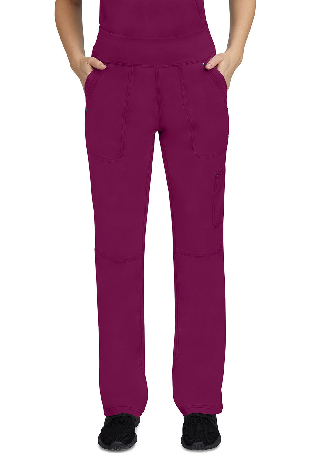 Healing Hands 9133 Tori Yoga Scrub Pants Wine Image