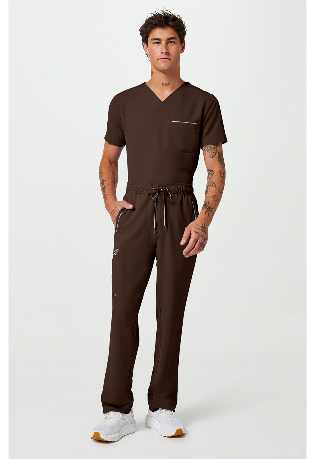 HH 360 9173 Men's Noah Scrub Pants Dark Chocolate