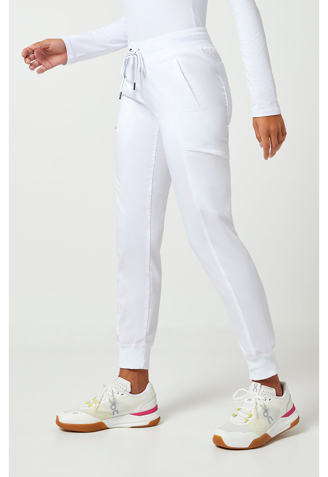 Purple Label 9244 Women's Toby Jogger Scrub Pants White