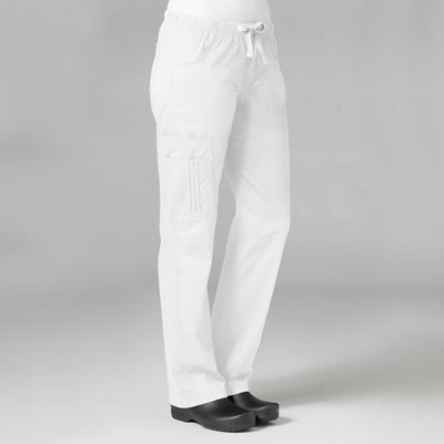 Blossom 9302 Pintuck Cargo Pants White