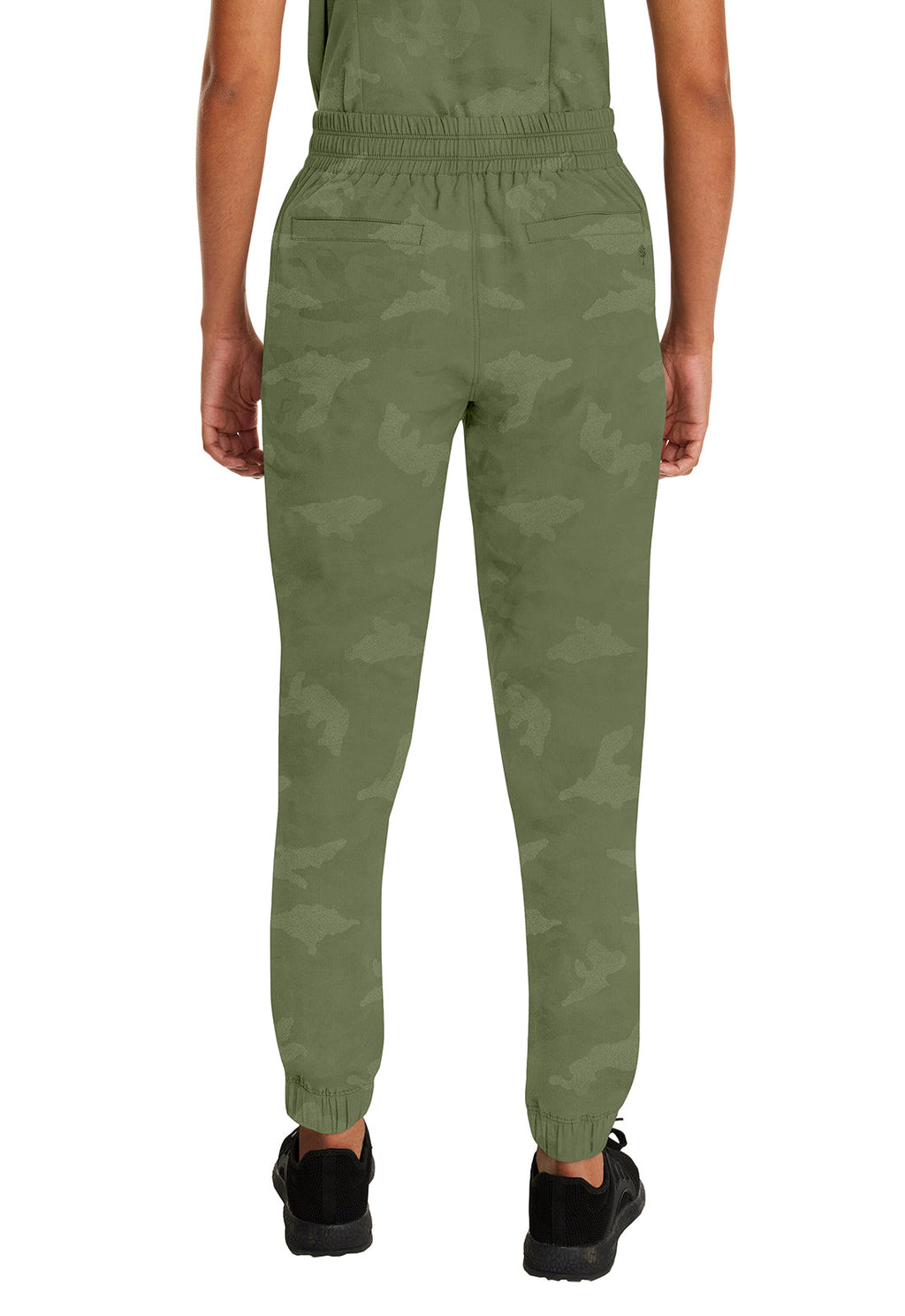 Purple Label 9350 Women's Tate Scrub Joggers Camo Scrub Pants Olive