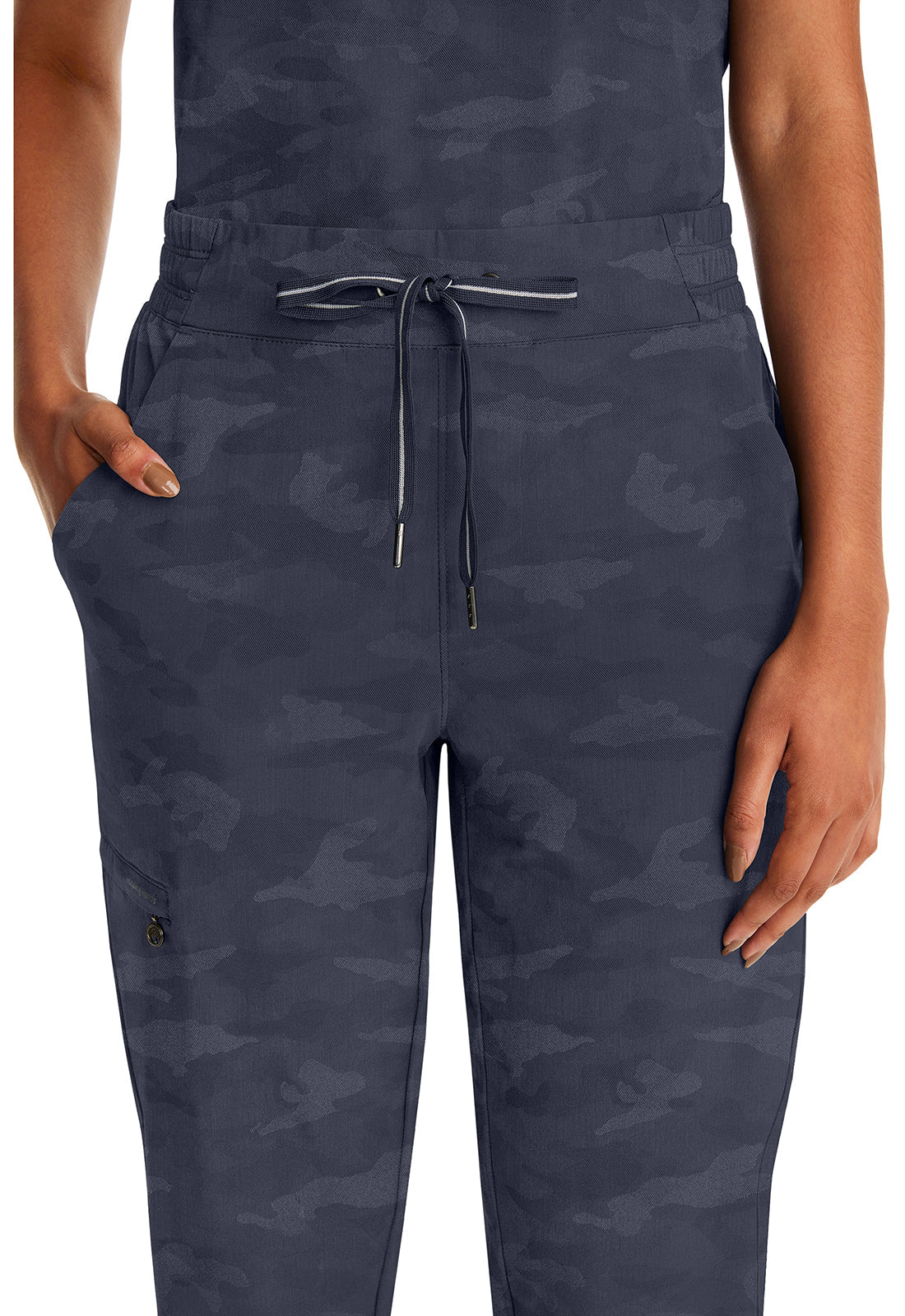 Purple Label 9350 Women's Tate Scrub Joggers Camo Scrub Pants Pewter