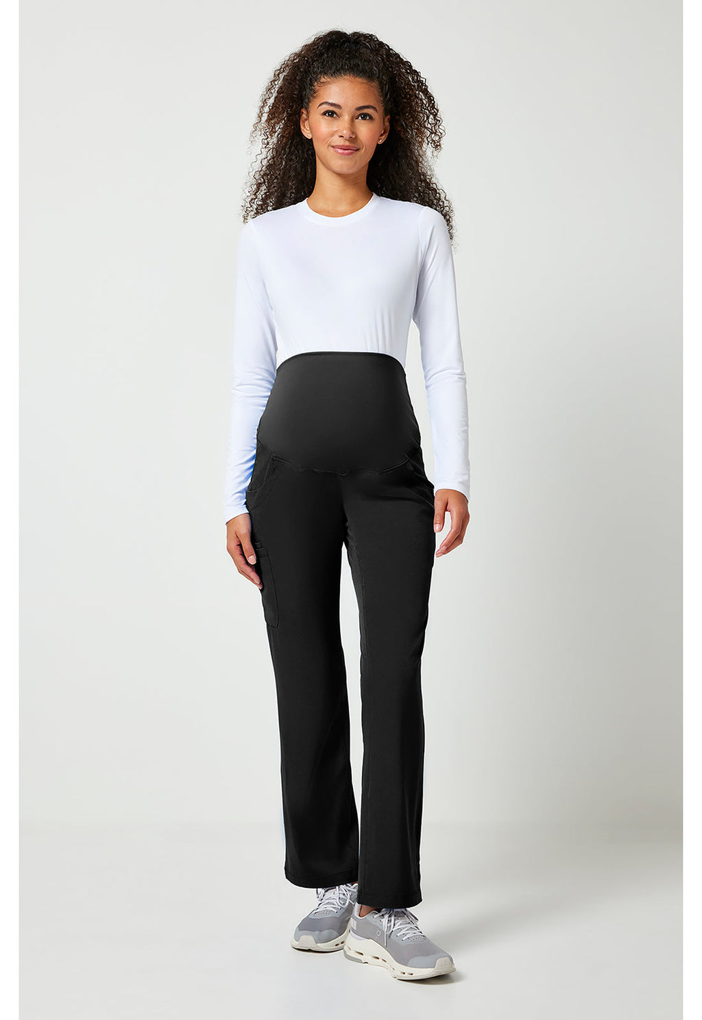HH Works 9510 Women's Rose Maternity Scrub Pants Black