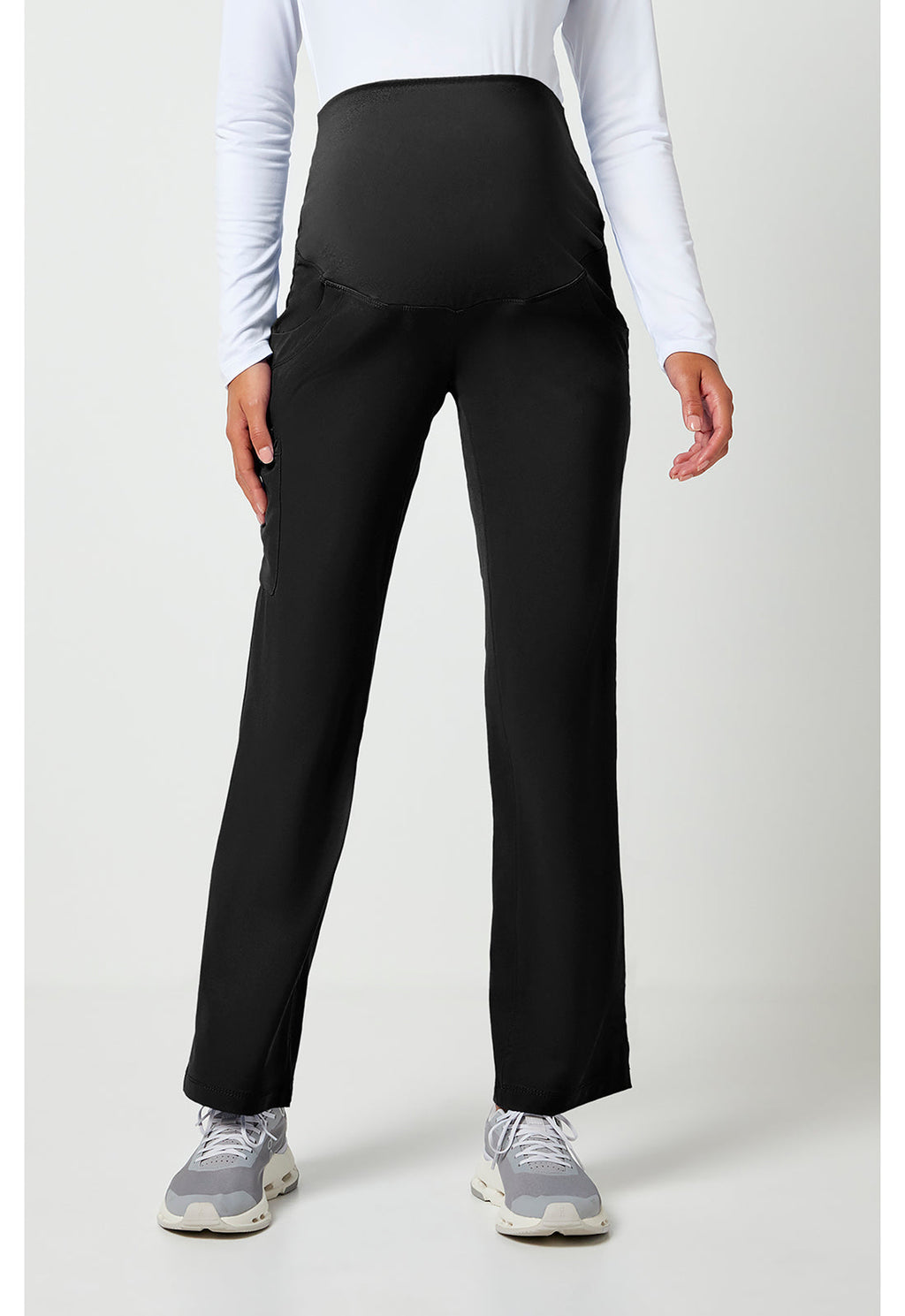 HH Works 9510 Women's Rose Maternity Scrub Pants Black