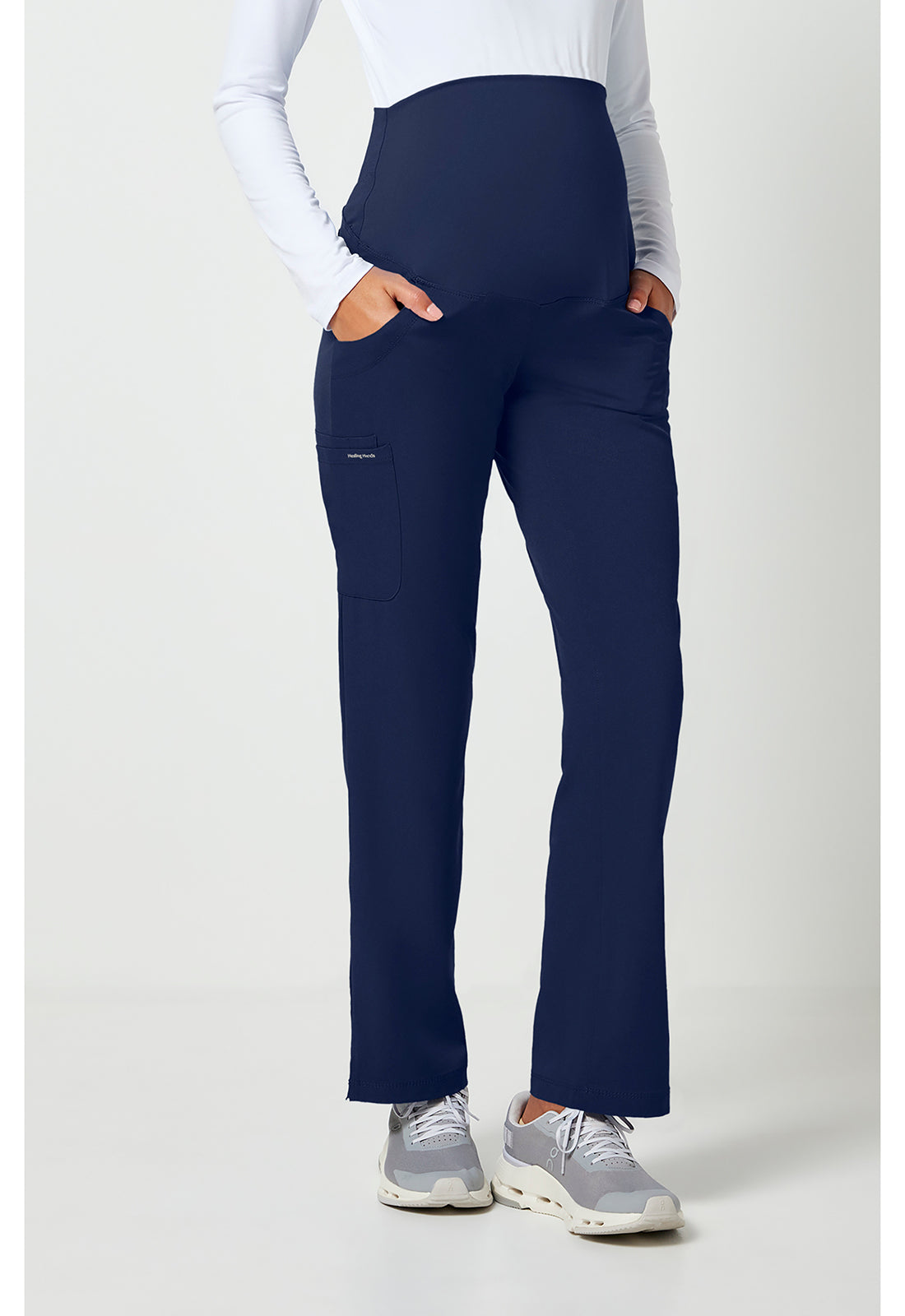 HH Works 9510 Women's Rose Maternity Scrub Pants Navy