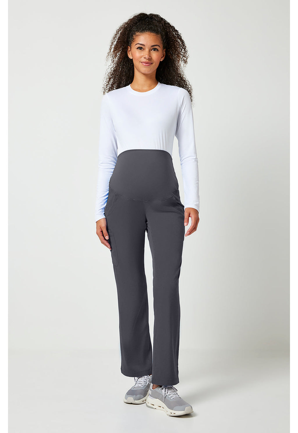 HH Works 9510 Women's Rose Maternity Scrub Pants Pewter