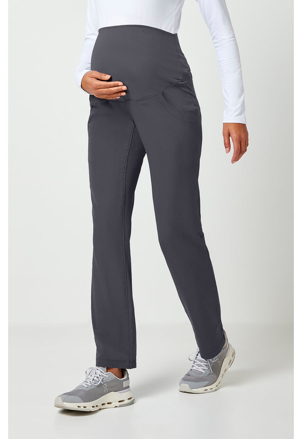 HH Works 9510 Women's Rose Maternity Scrub Pants Pewter