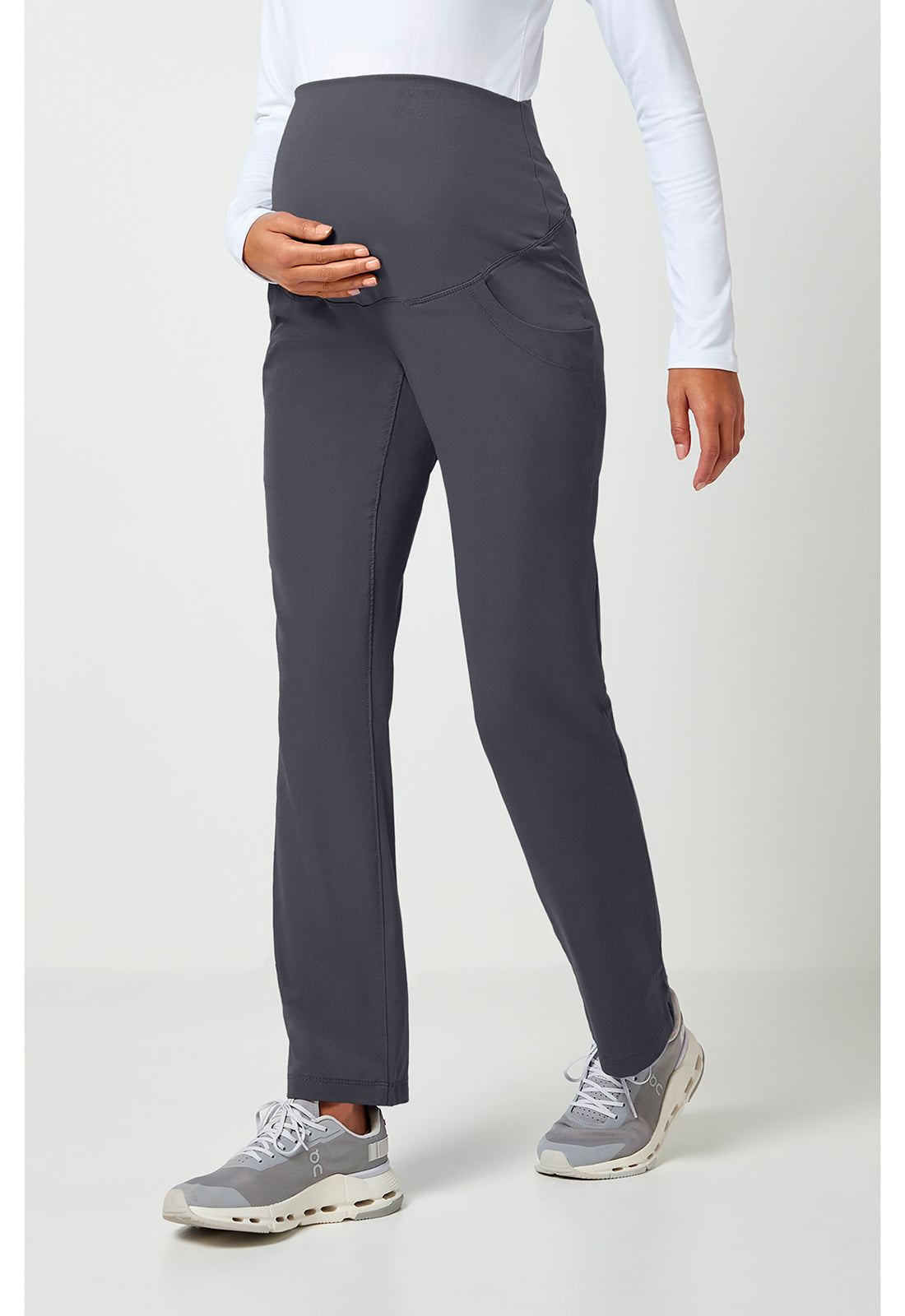 HH Works 9510 Women's Rose Maternity Scrub Pants Pewter