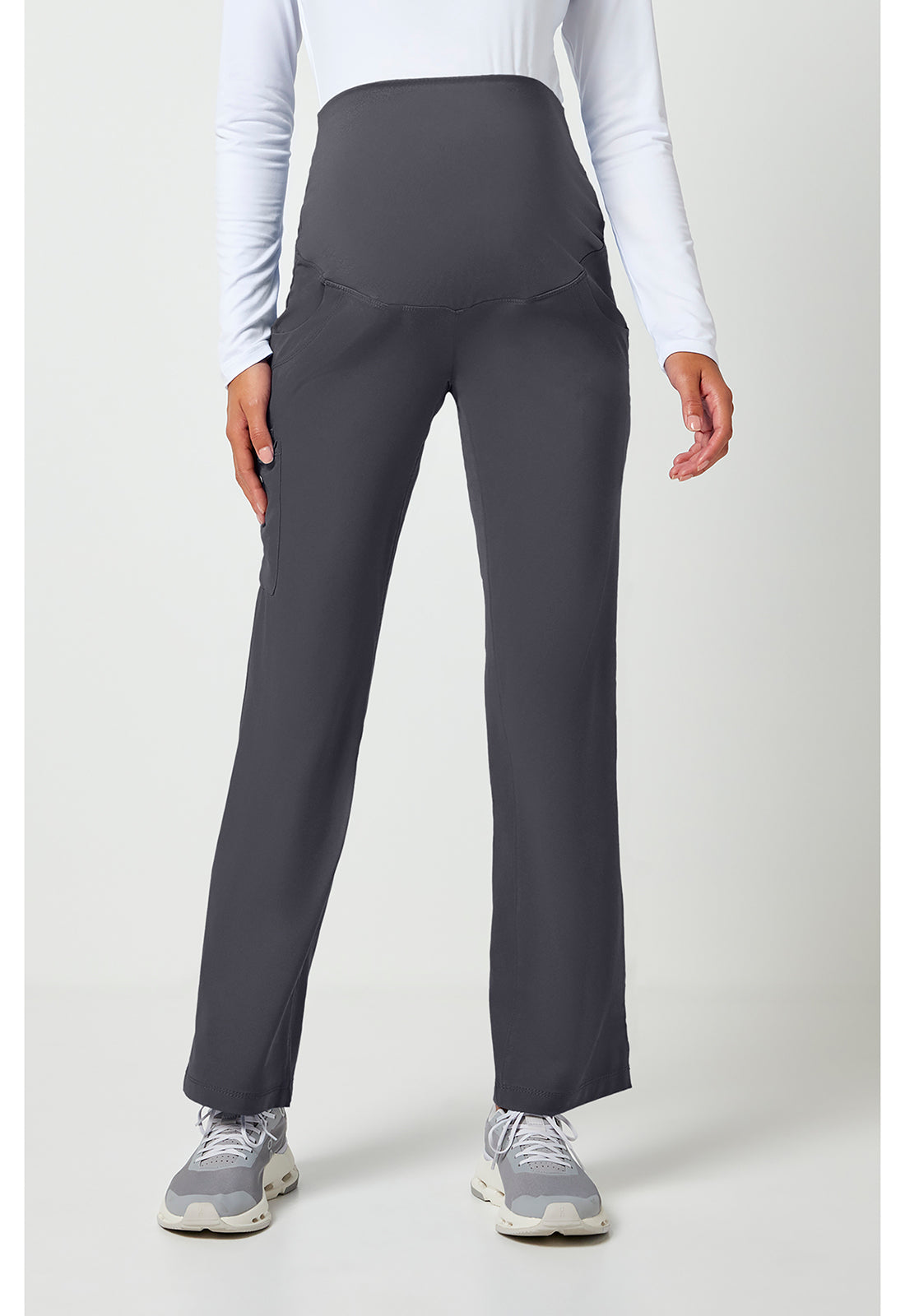 HH Works 9510 Women's Rose Maternity Scrub Pants Pewter