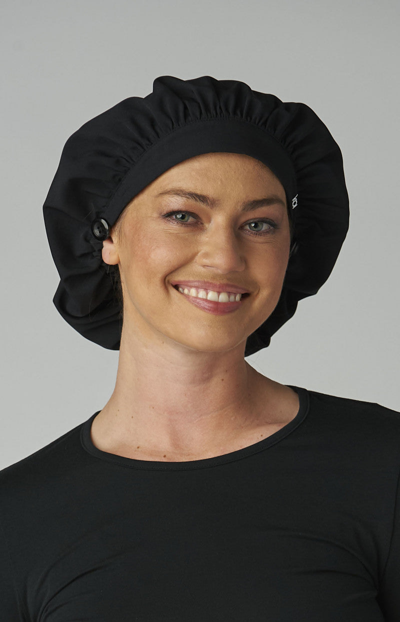 Essentials A174 Bouffant Cap Black