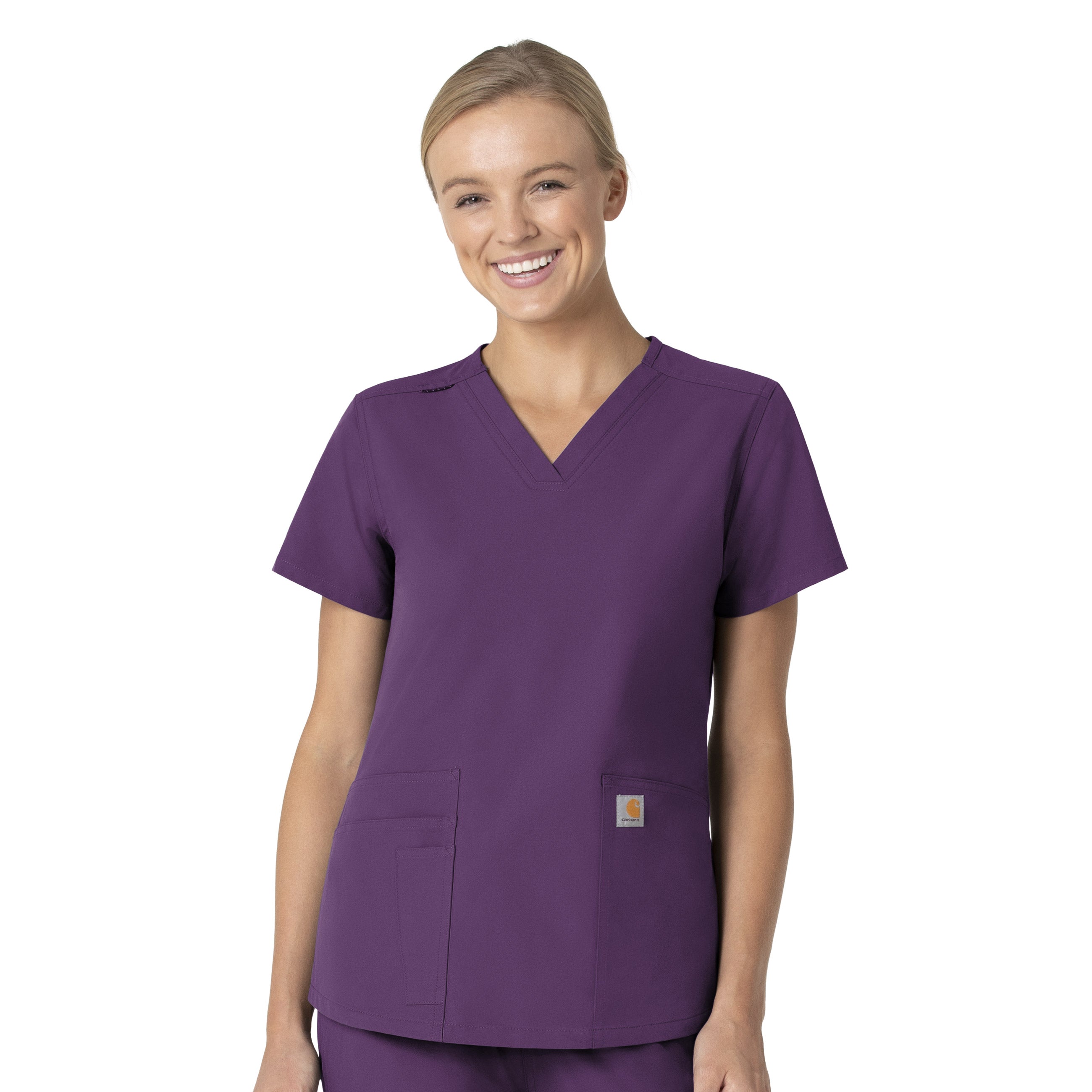 Force Essentials C12113 V-Neck Scrub Top Eggplant