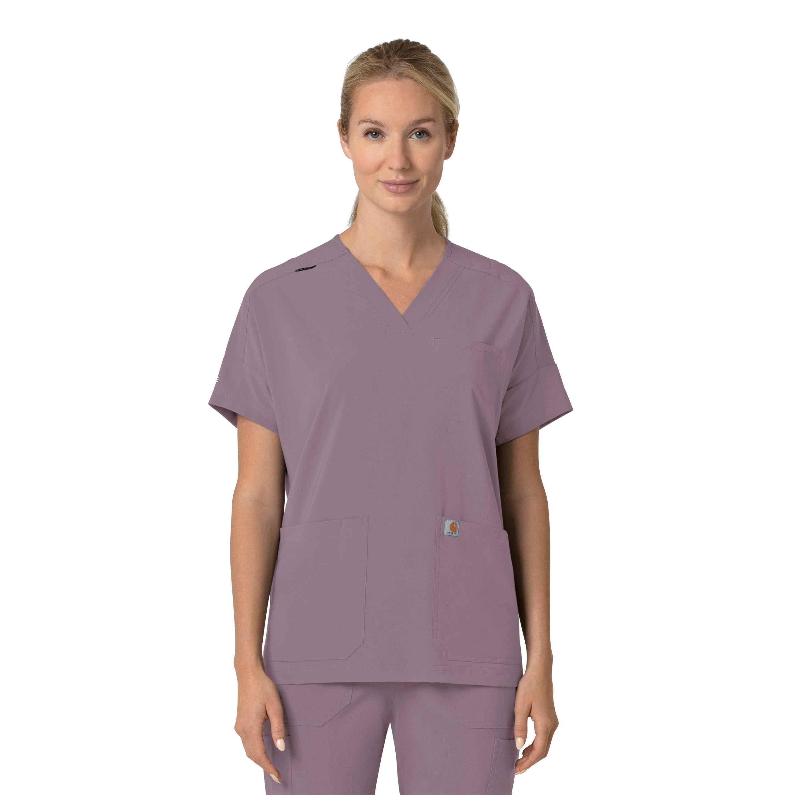 Force Cross-Flex C13110 Oversized V-Neck Scrub Top Lavender Mist
