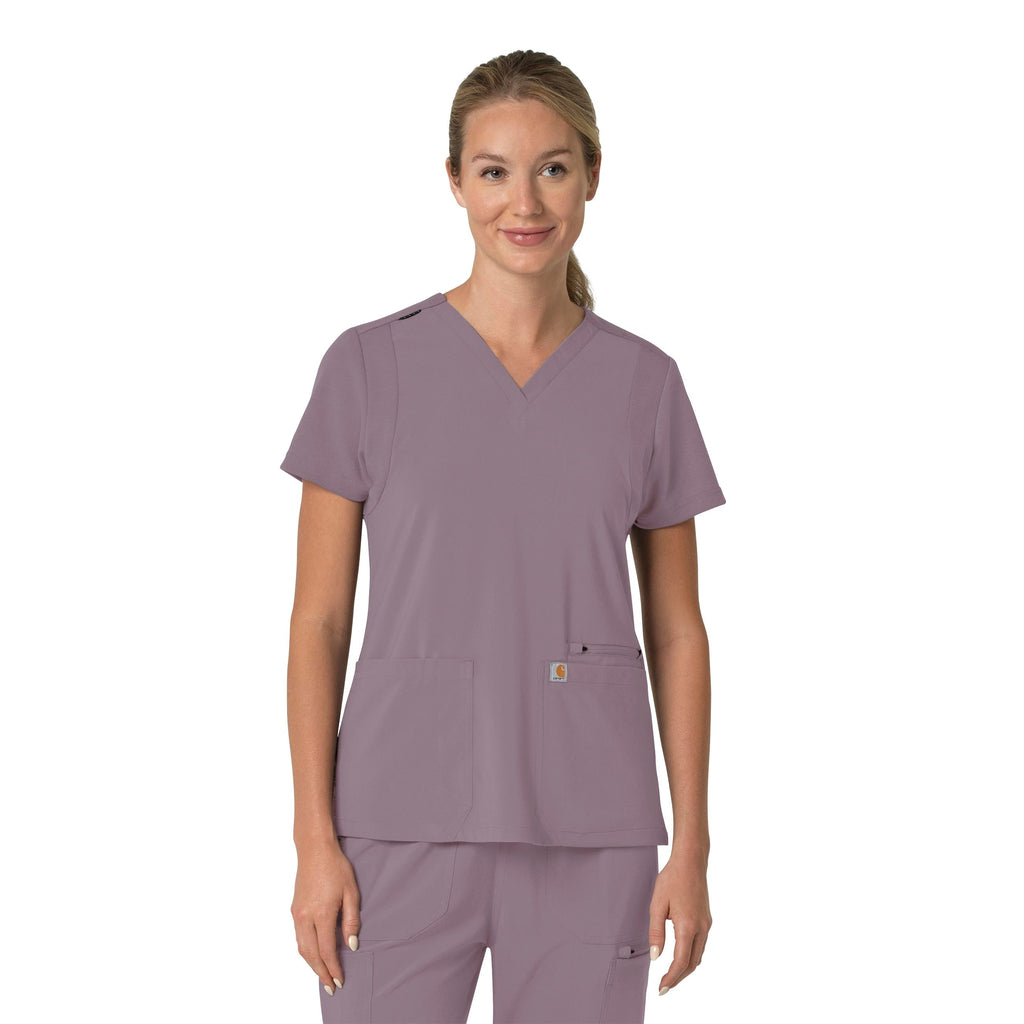 Force Cross-Flex C13210 Flex Panel V-Neck Scrub Top Lavender Mist