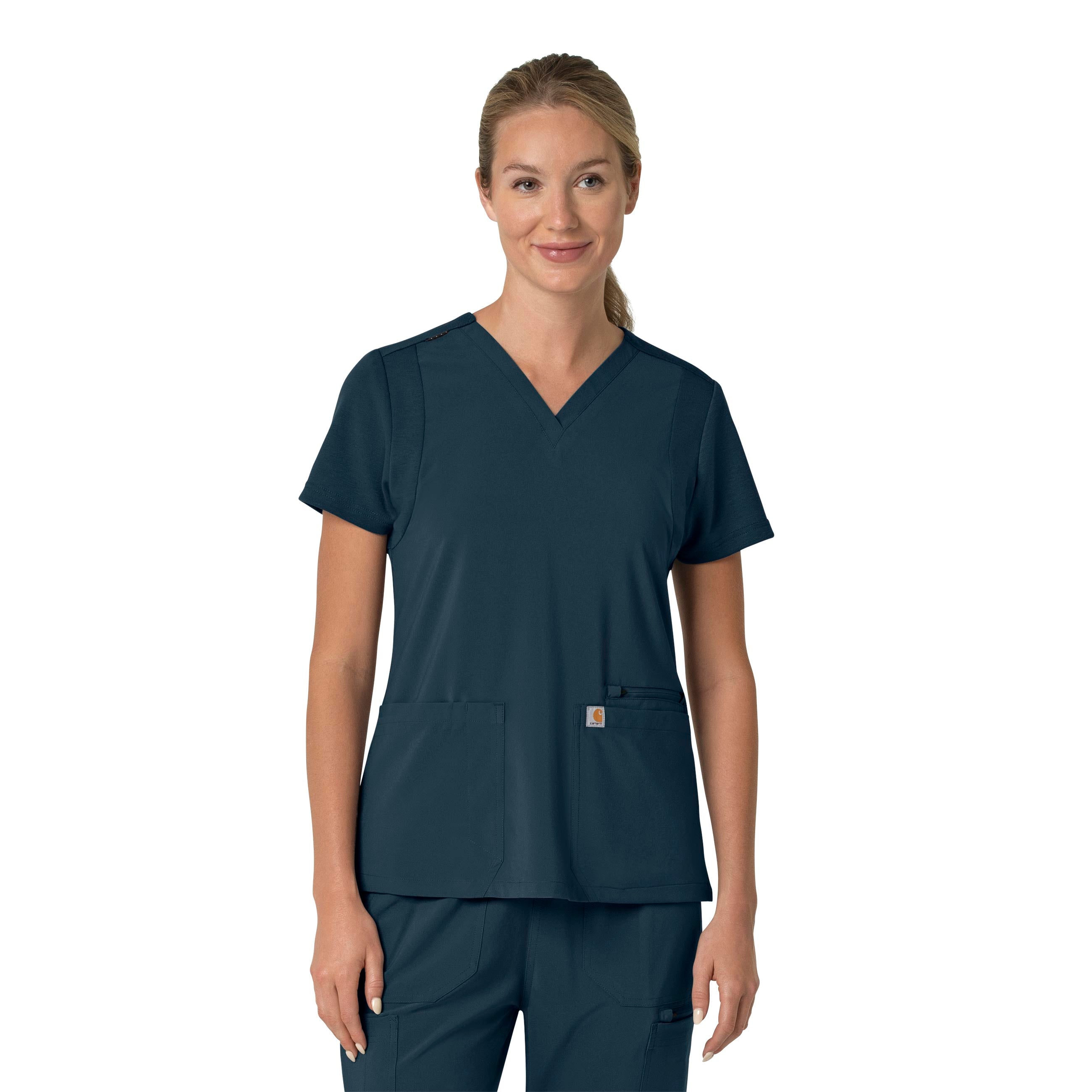 Force Cross-Flex C13210 Flex Panel V-Neck Scrub Top Navy