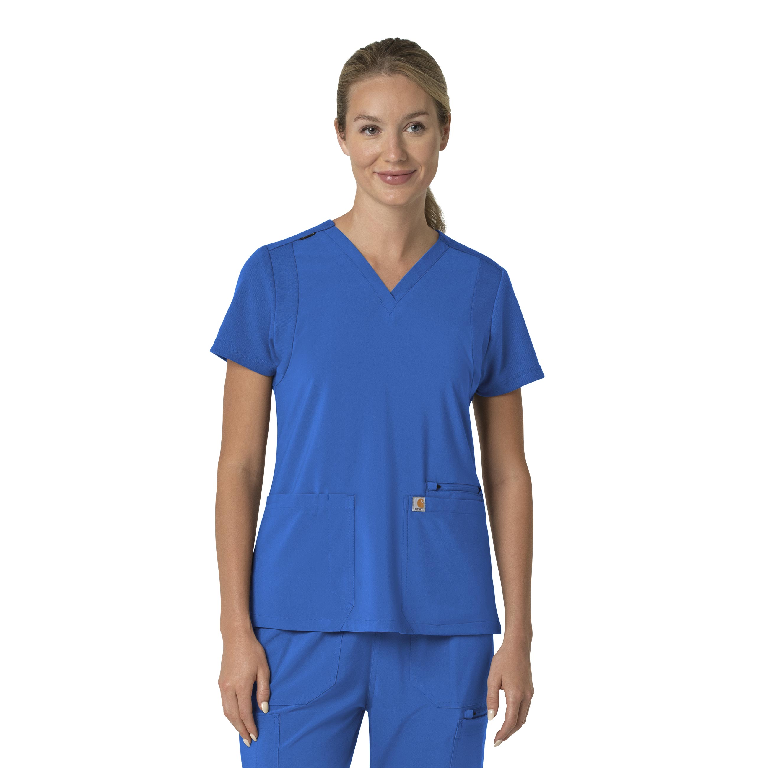 Force Cross-Flex C13210 Flex Panel V-Neck Scrub Top Royal