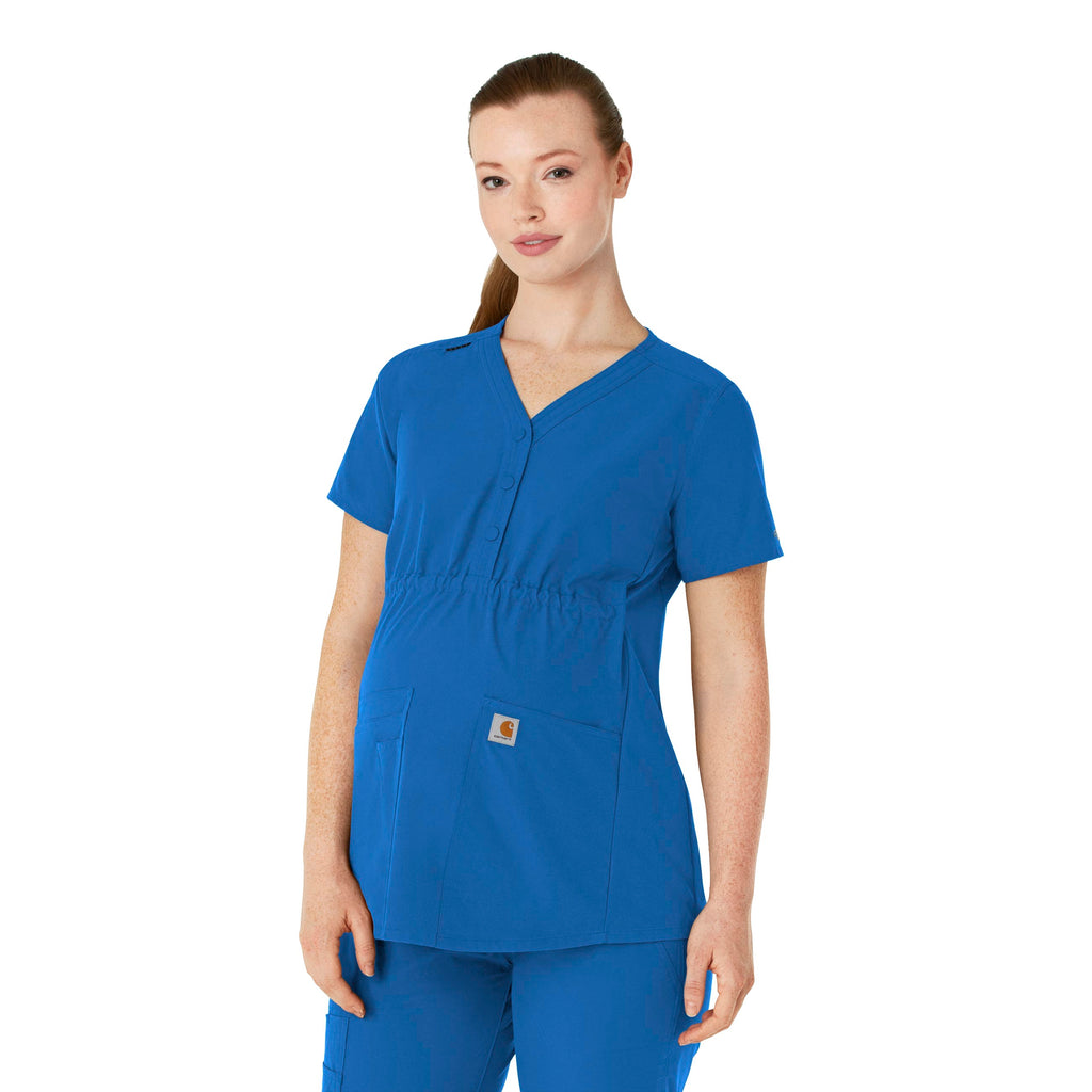 Force Essentials C14113 Henley Maternity Scrub Top Royal