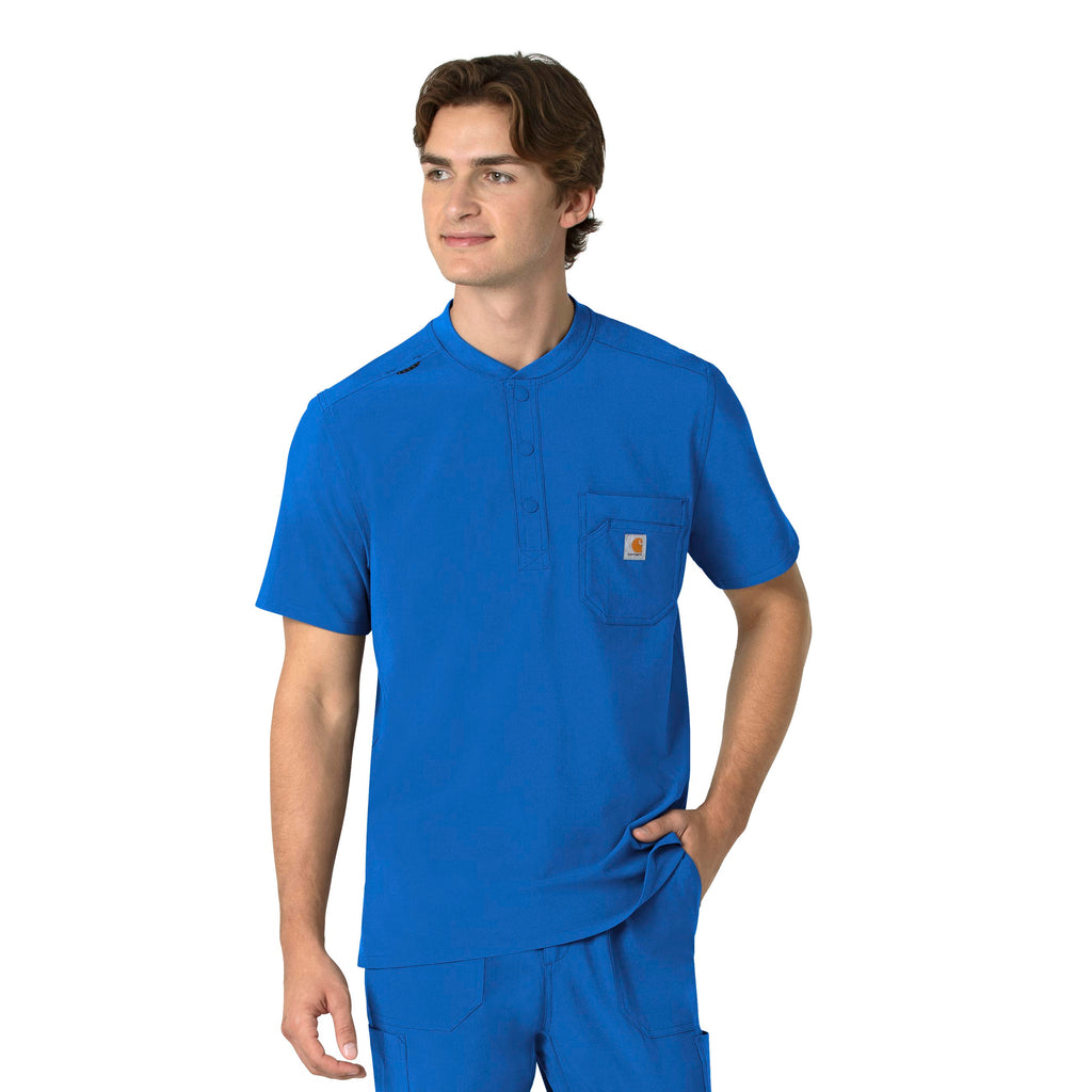 Force Cross-Flex C16310 Men's Henley Scrub Top Royal