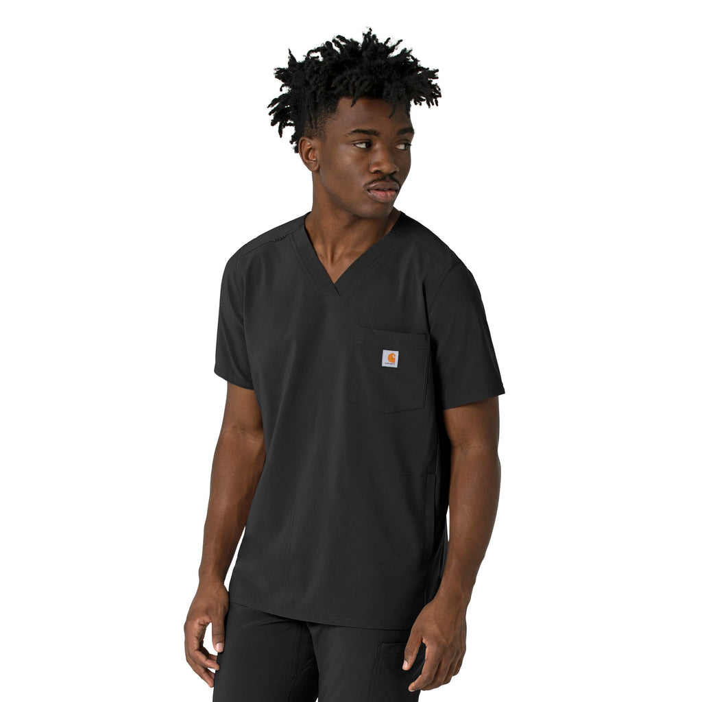 Force Cross-Flex C16410 Men's V-Neck Scrub Top Black