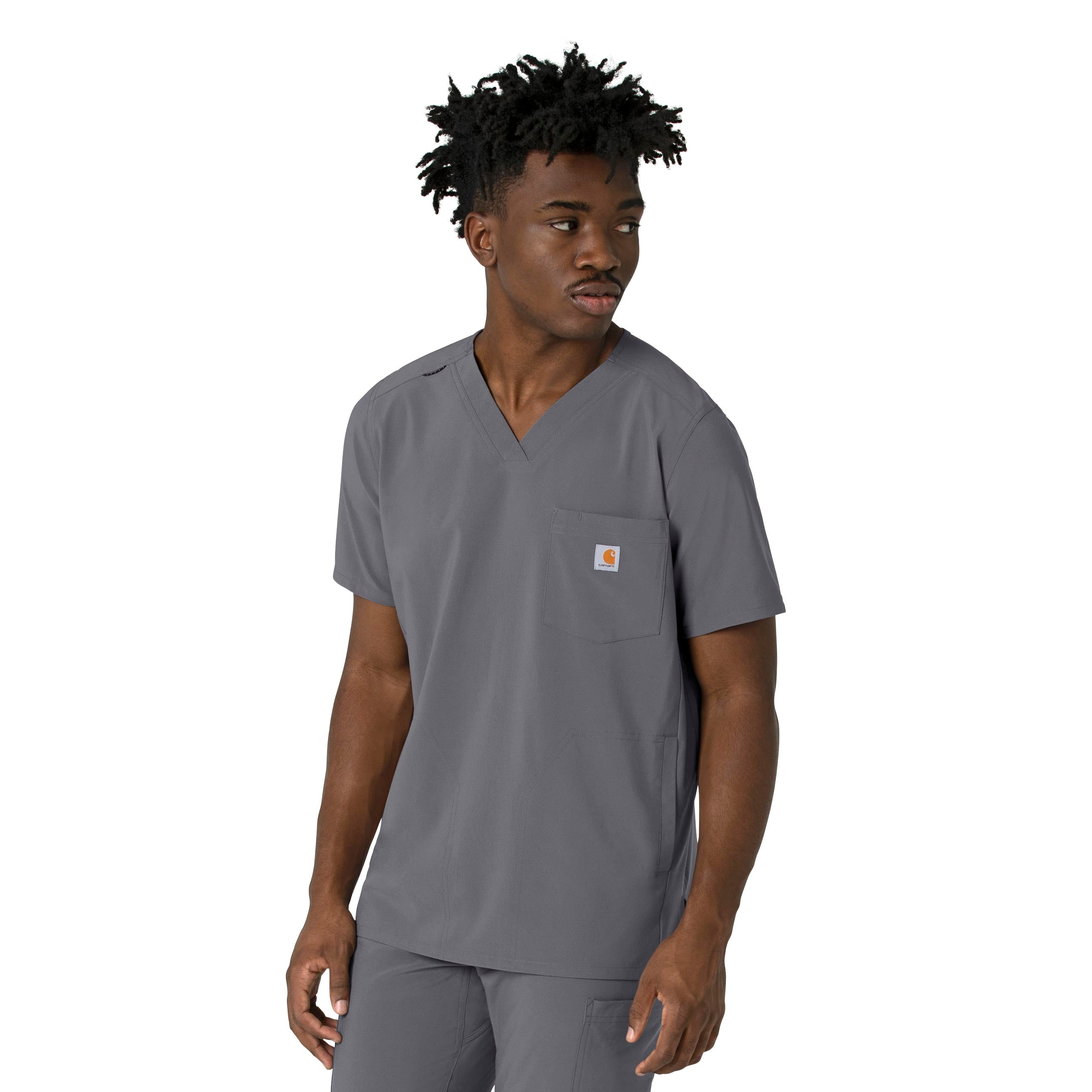 Force Cross-Flex C16410 Men's V-Neck Scrub Top Pewter