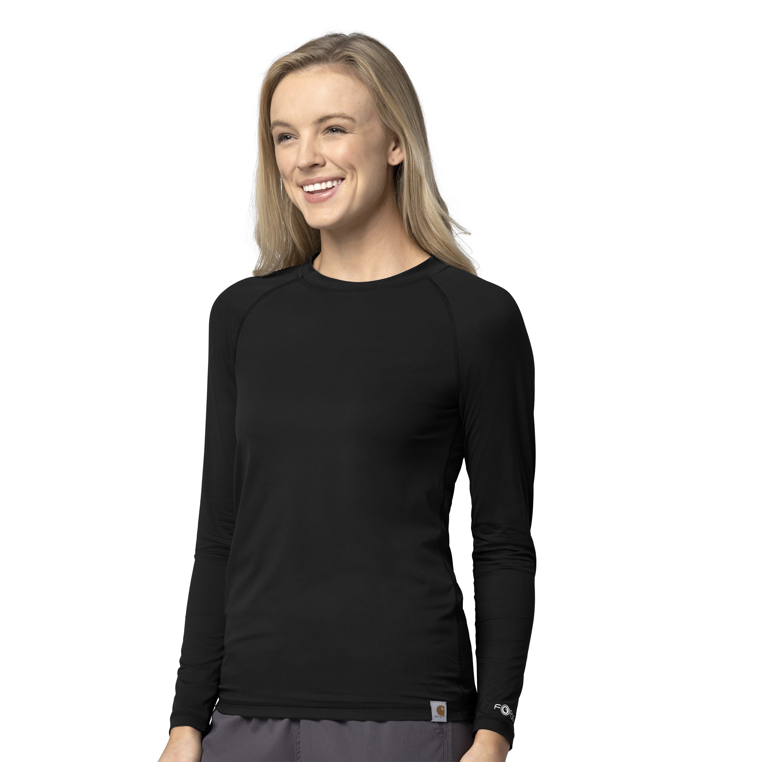 Force Sub-Scrubs C31002 Performance Long Sleeve Tee Black