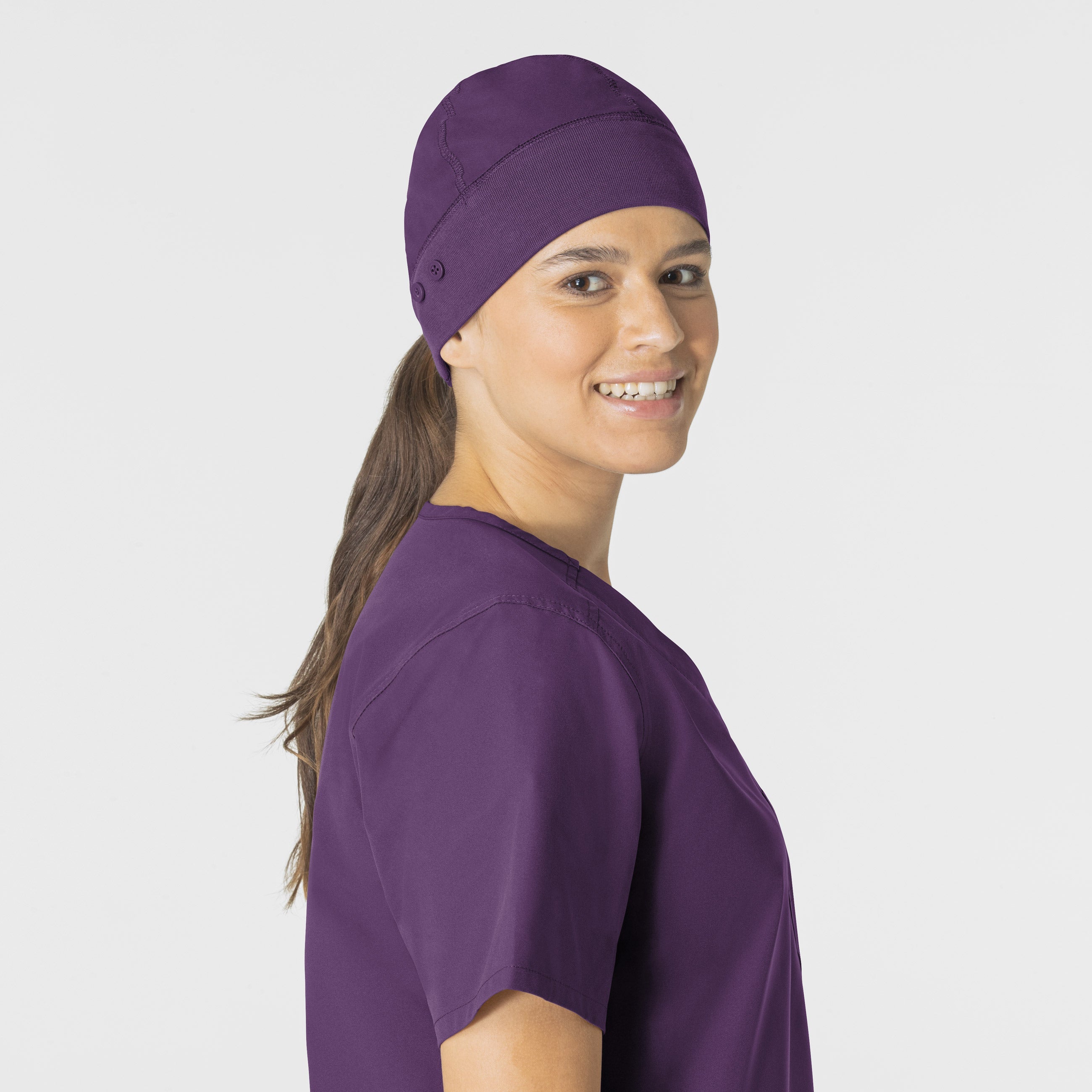 Force Essentials C40013 Unisex Beanie Scrub Hat Eggplant