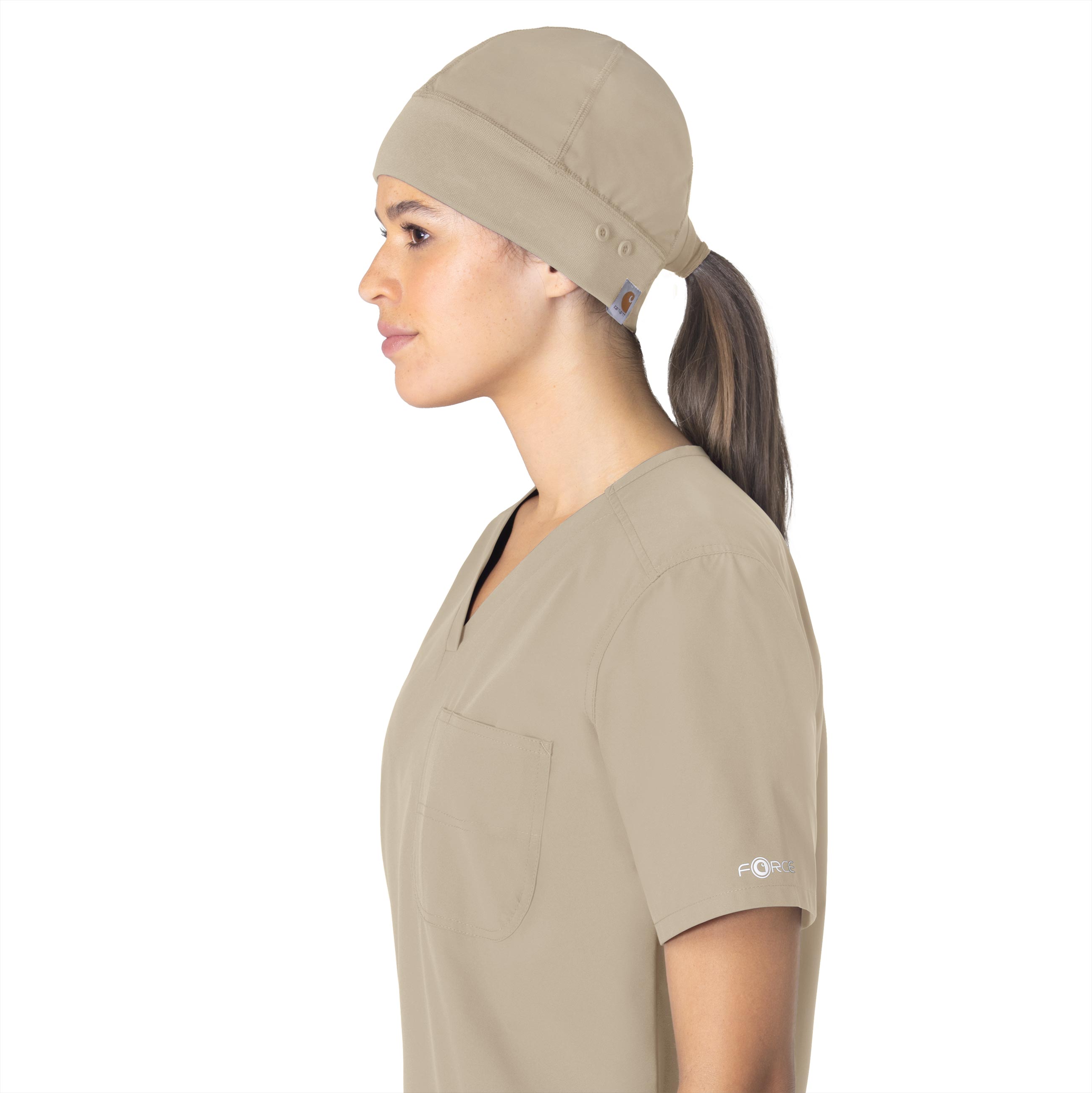 Force Essentials C40013 Unisex Beanie Scrub Hat Khaki