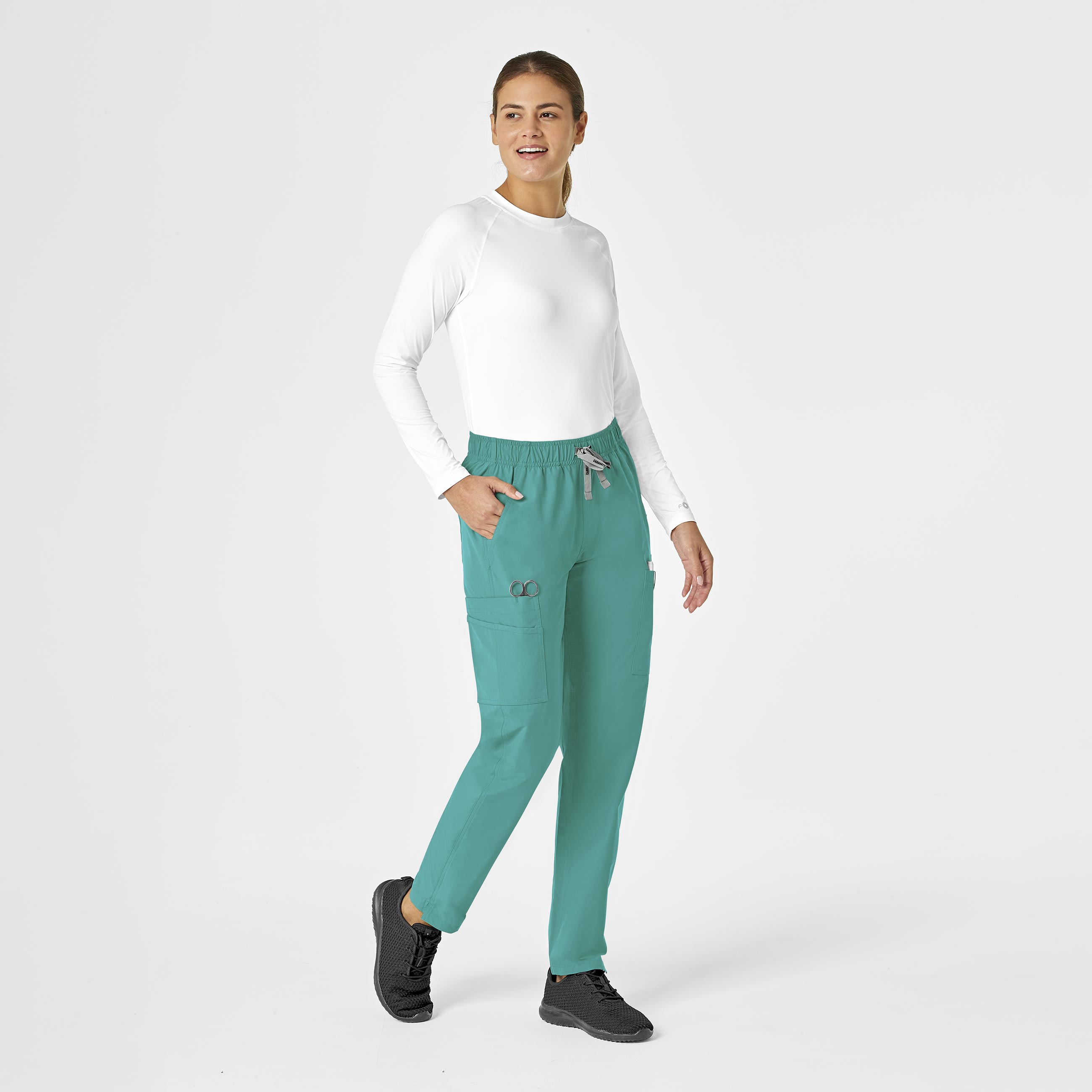 Force Essentials C51213 Straight Leg Scrub Pants Teal Blue