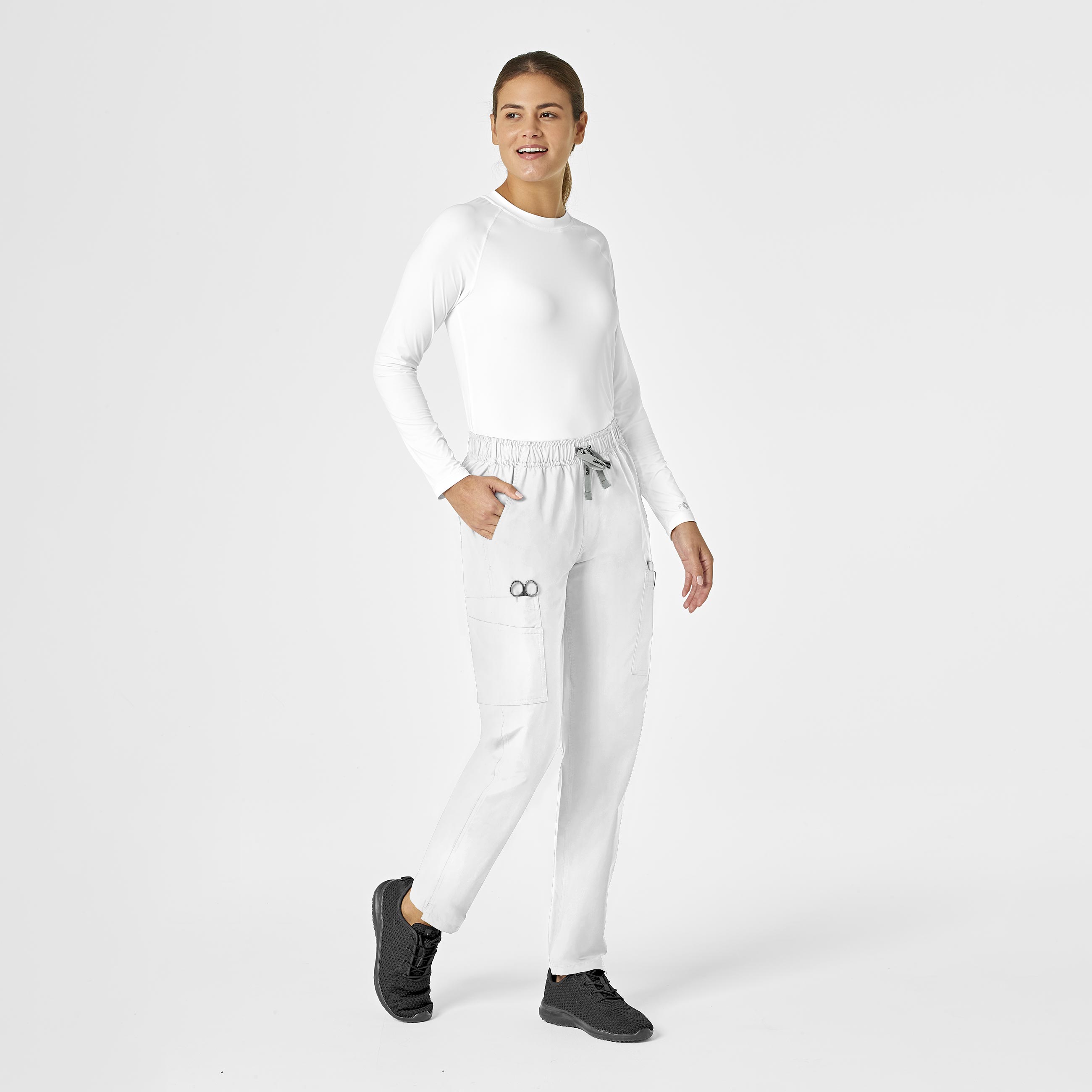 Force Essentials C51213 Straight Leg Scrub Pants White