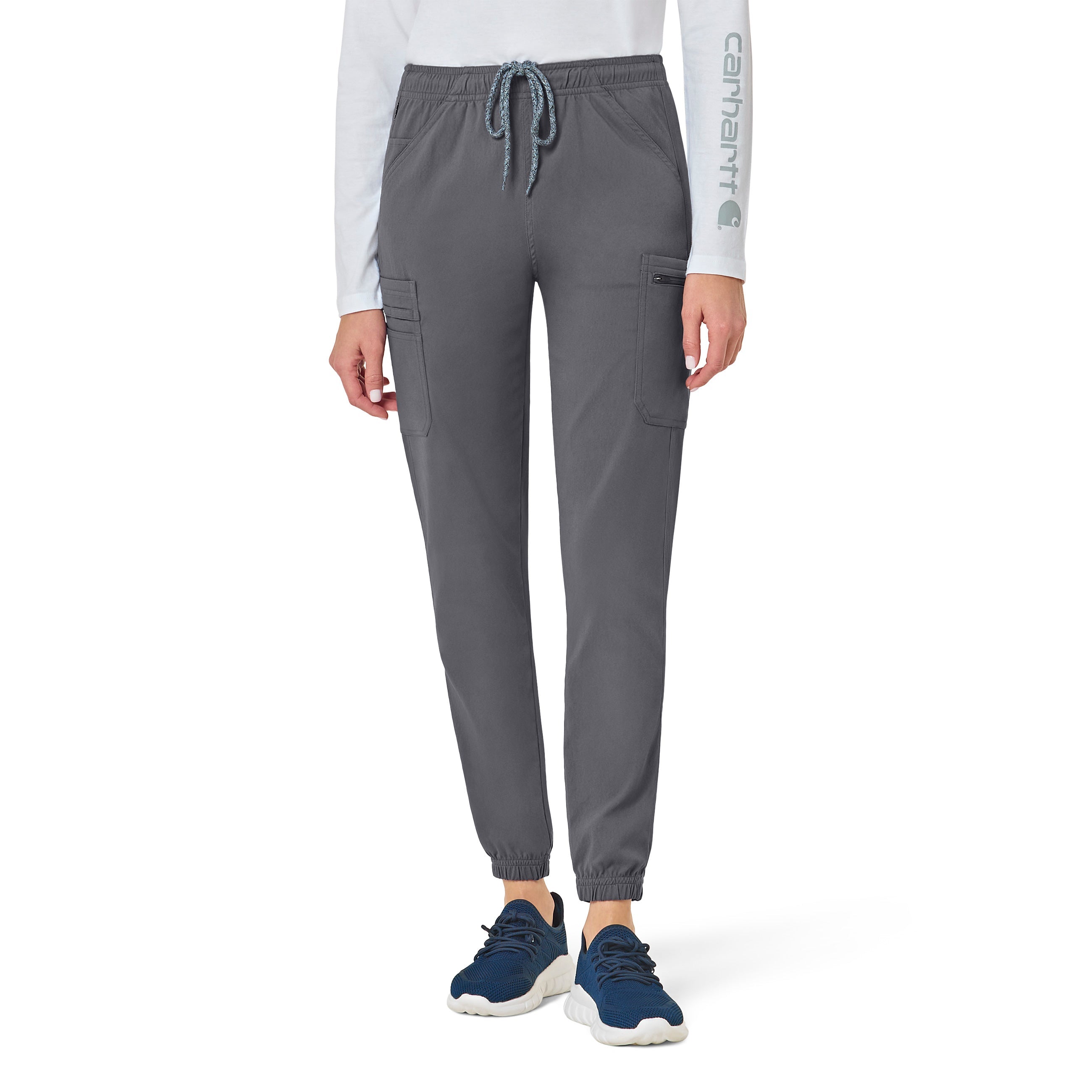 Rugged Flex Peak C52137 Cargo Jogger Scrub Pants Pewter