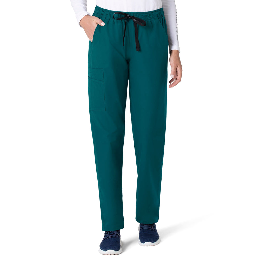 Force Essentials C55013 Unisex Elastic Waist Cargo Scrub Pants Caribbean Blue